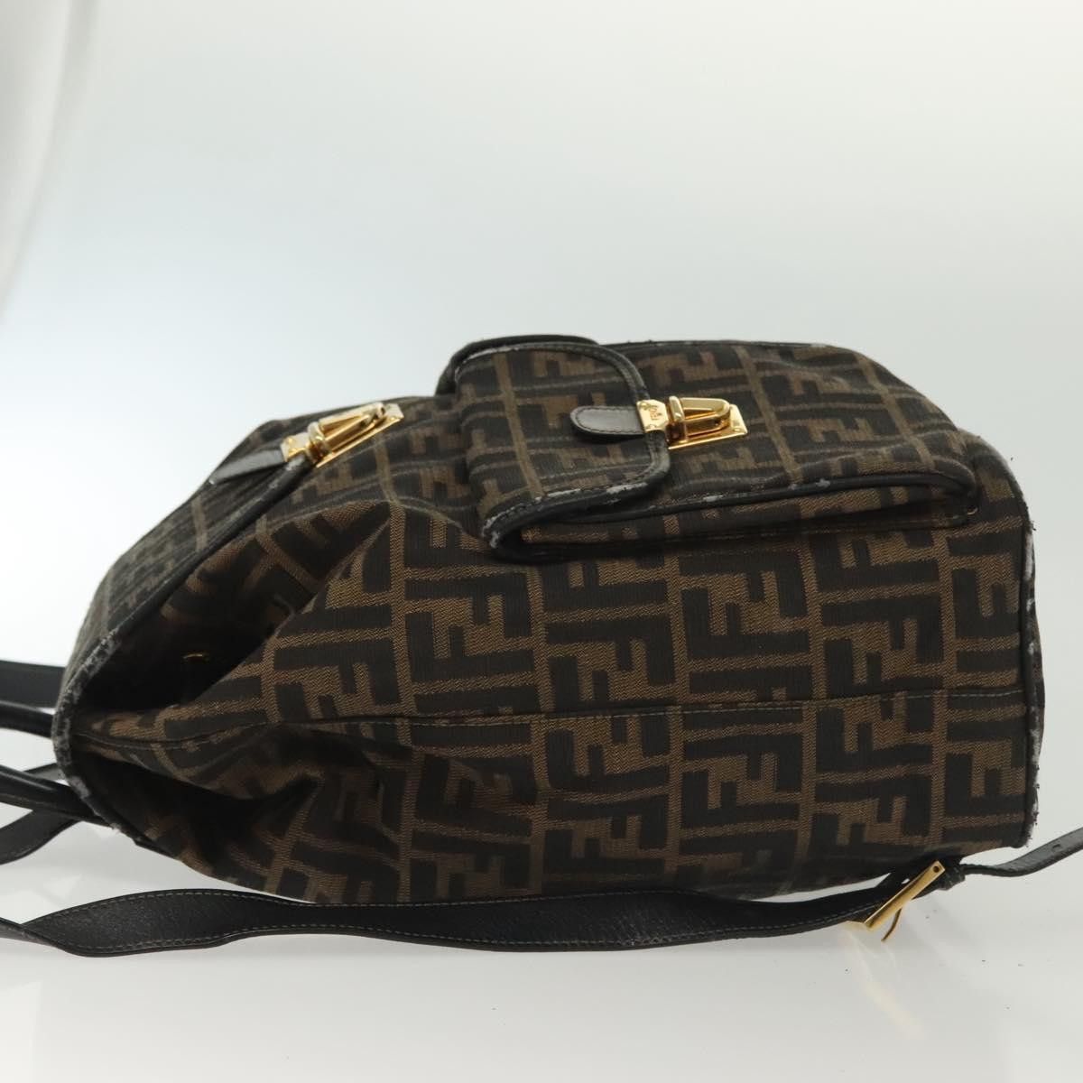 Fendi FENDI Zucca Canvas Backpack Black Brown Size ONE SIZE - 5 Thumbnail