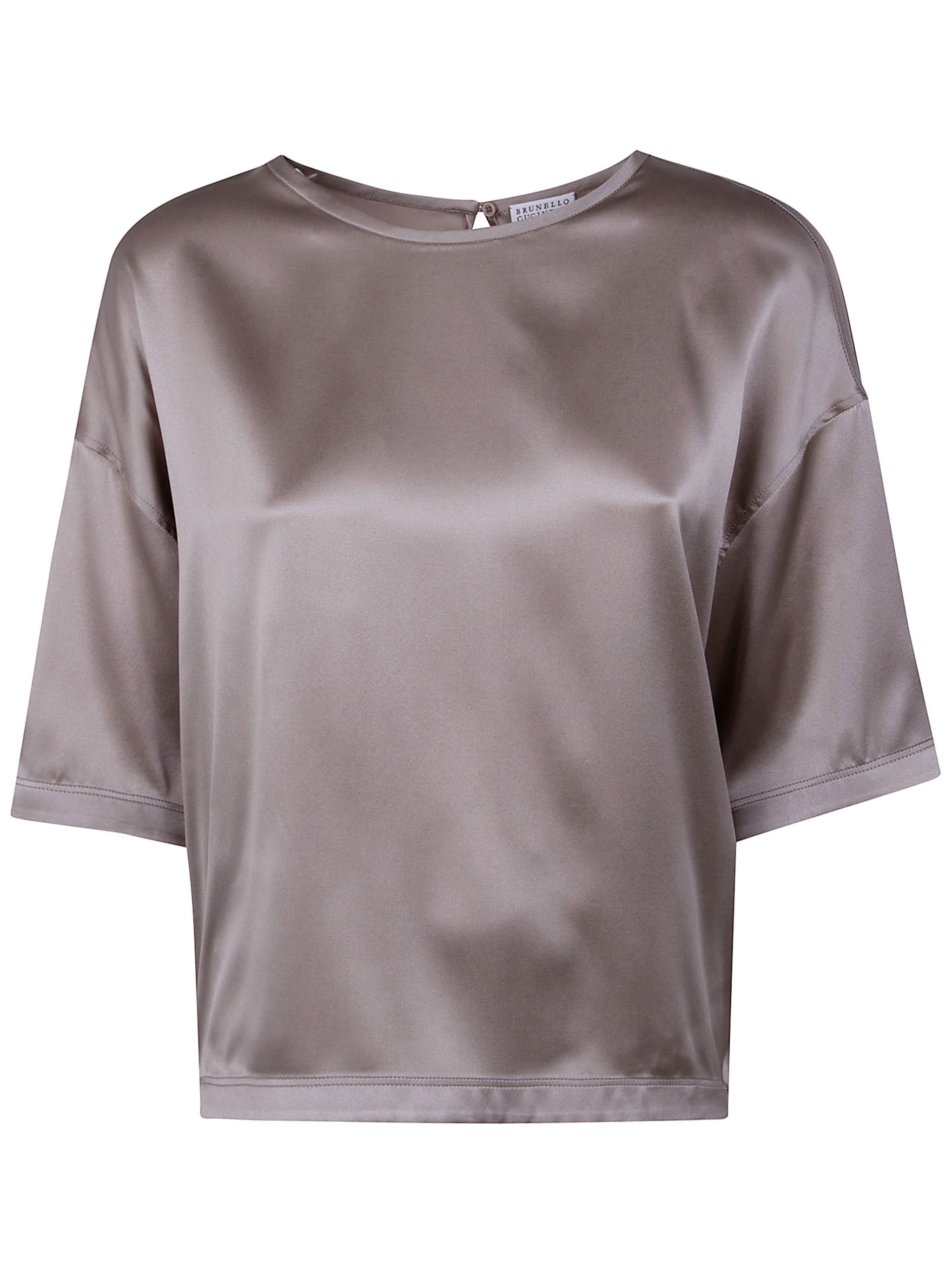 Brunello Cucinelli SHORT SLEEVES BLOUSE Size M / US 6-8 / IT 42-44 - 1 Thumbnail