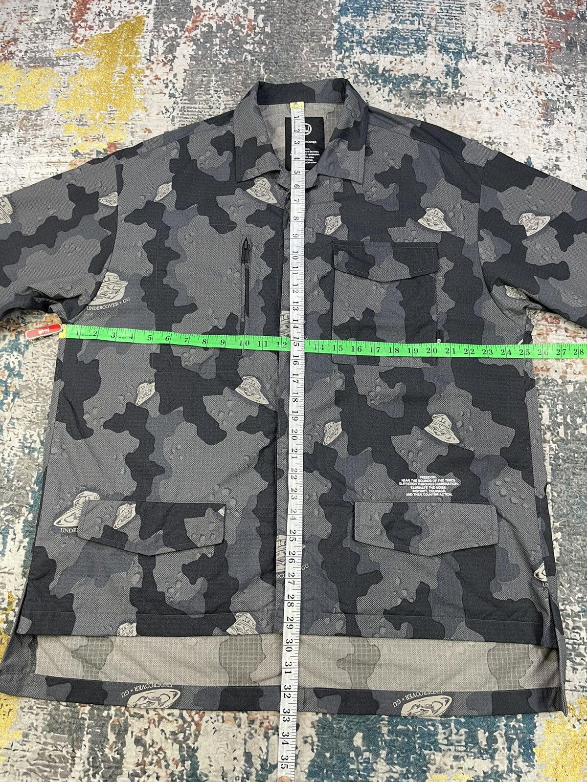 GU × Undercover GU x Undercover Oversized Ripstop Fatigue Overshirt Size US L / EU 52-54 / 3 - 11 Thumbnail