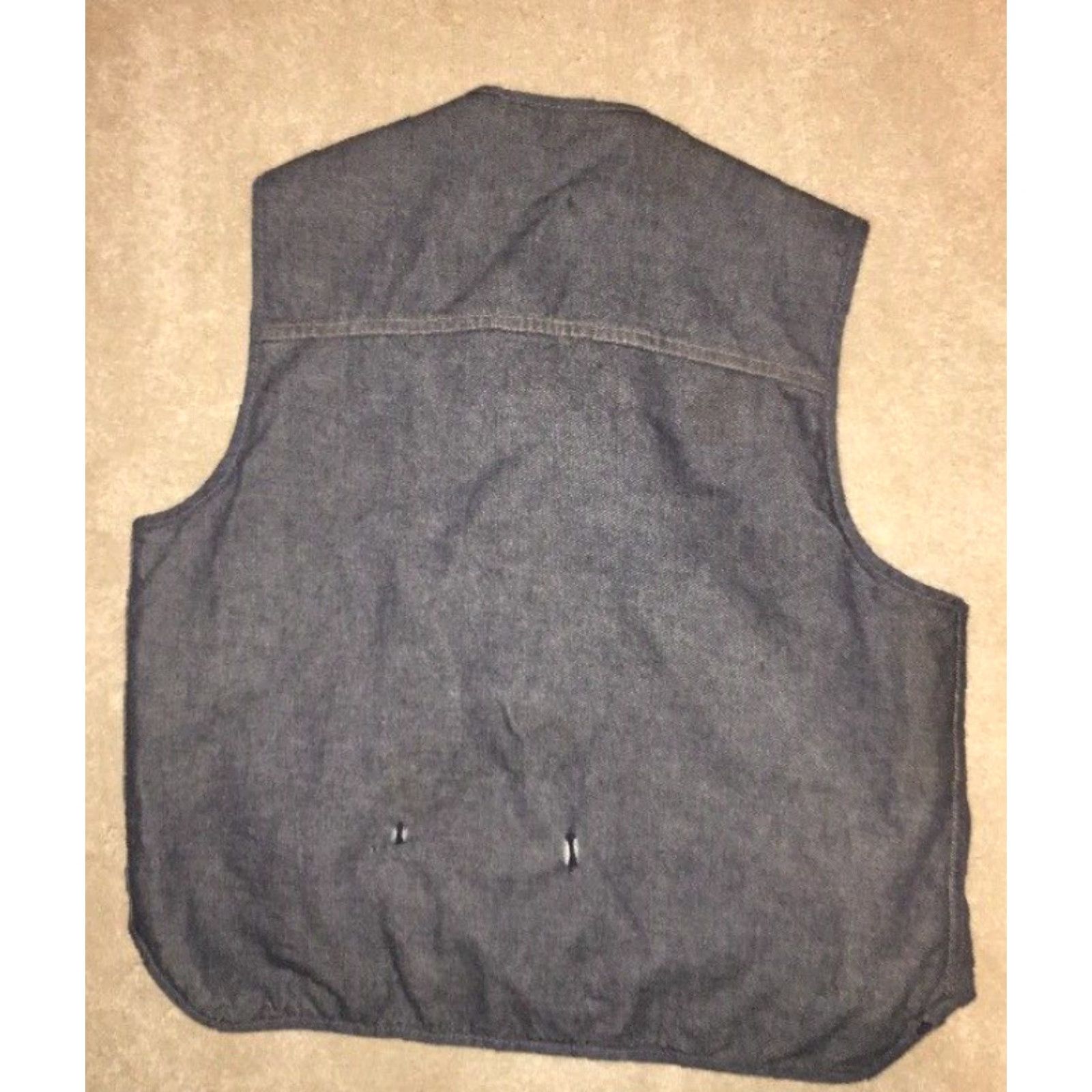 Vintage VINTAGE Roebucks Vest Snap Button Down Lined Sherpa Blue XL Mens Size US XL / EU 56 / 4 - 4 Thumbnail