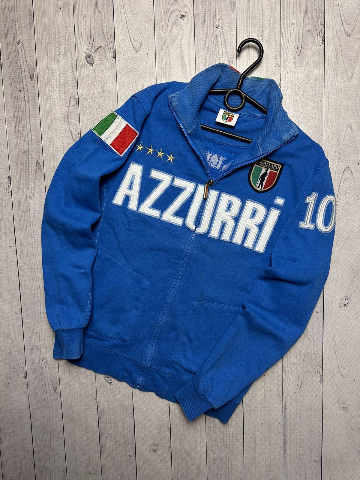 Vintage Italia soccer track jacket size S big logo Azzurri