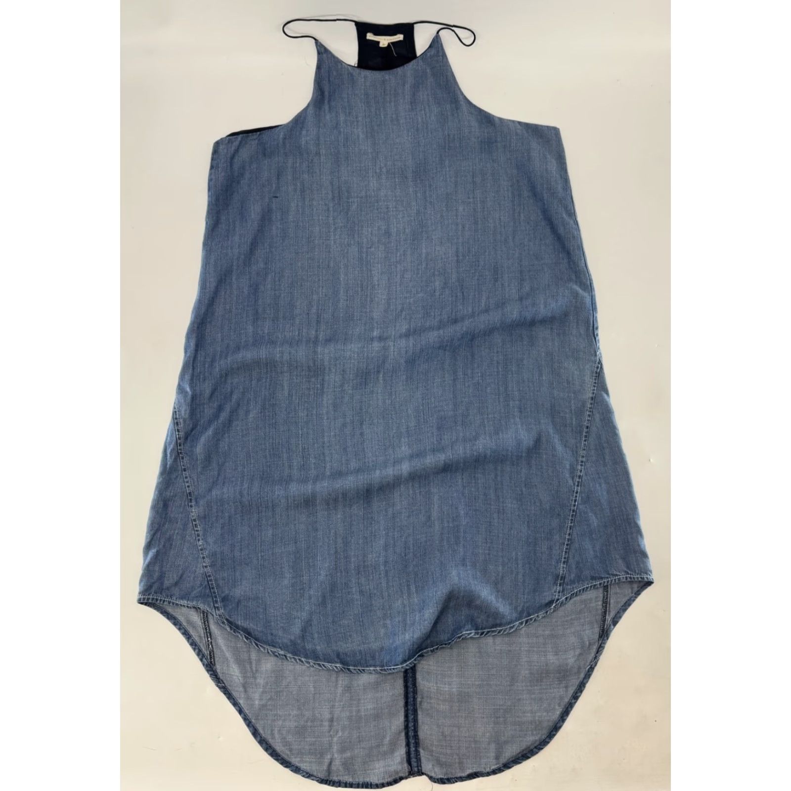Vintage Standards & Practices Blue Chambray Sleeveless High Low Hem Dress M Womens Size M / US 6-8 / IT 42-44 - 3 Thumbnail