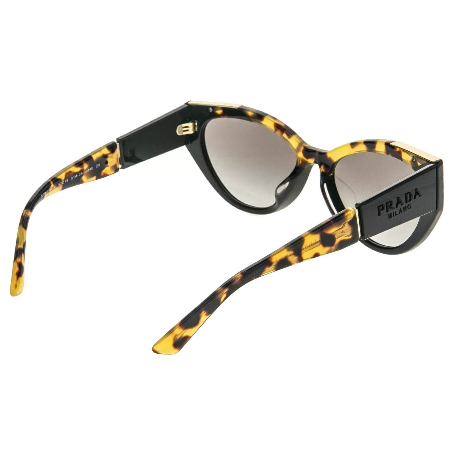 Prada PRADA SYMBOLE Black Havana Gold Triangle PR03WSF 03W 03WS Size ONE SIZE - 2 Thumbnail
