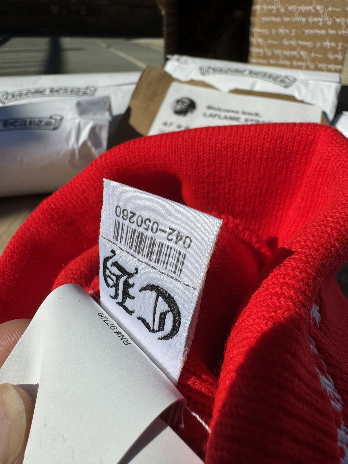 Chrome Hearts Chrome Hearts Red CH Beanie 🔴 Red BN 🔴 Size ONE SIZE - 19 Thumbnail