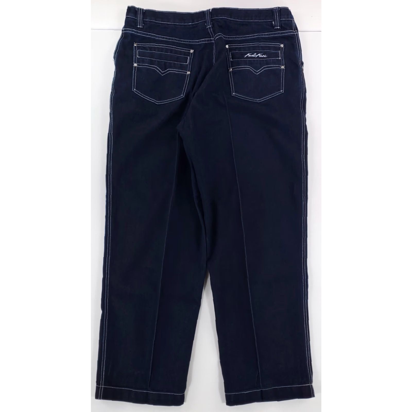 Karl Kani VINTAGE Karl Kani Jeans Dark Blue Baggy Mens 44 x 34 Regular INSEAM 34 Wide-Leg Blue Mens 44 Size US 44 / EU 60 - 6 Thumbnail