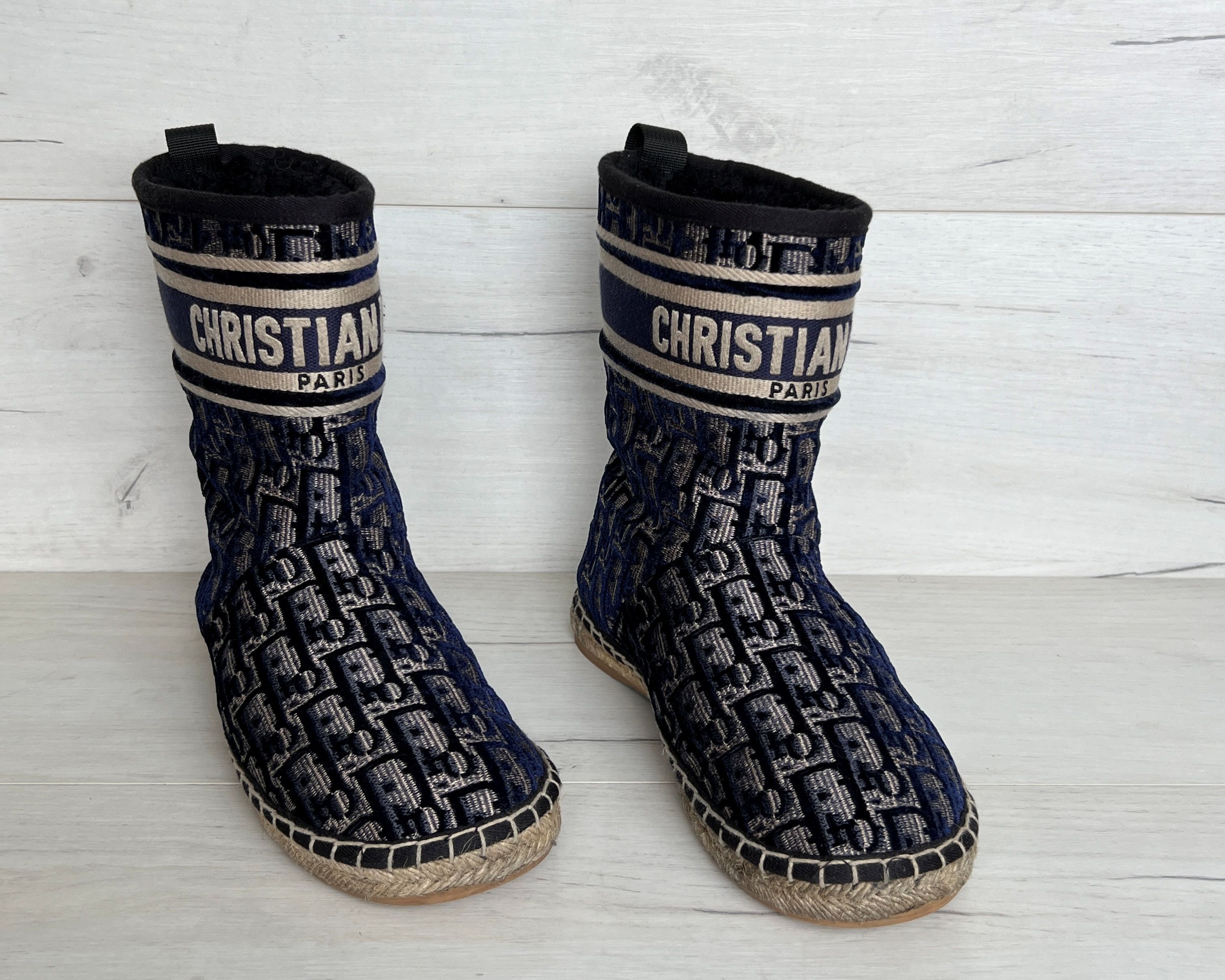 Dior CHRISTIAN DIOR Velvet Oblique Granville Espadrille Boots Size US 8 / IT 38 - 5 Thumbnail