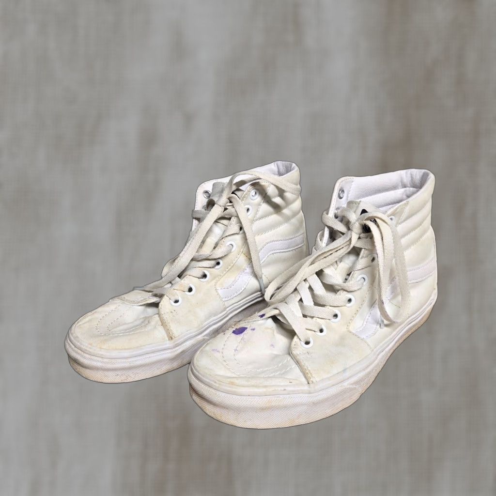 Vans VANS Sk8-Hi Solid White High Top Shoes Sneakers Men's 8 - Women's 9.5 Size L / US 10 / IT 46 - 1 Thumbnail