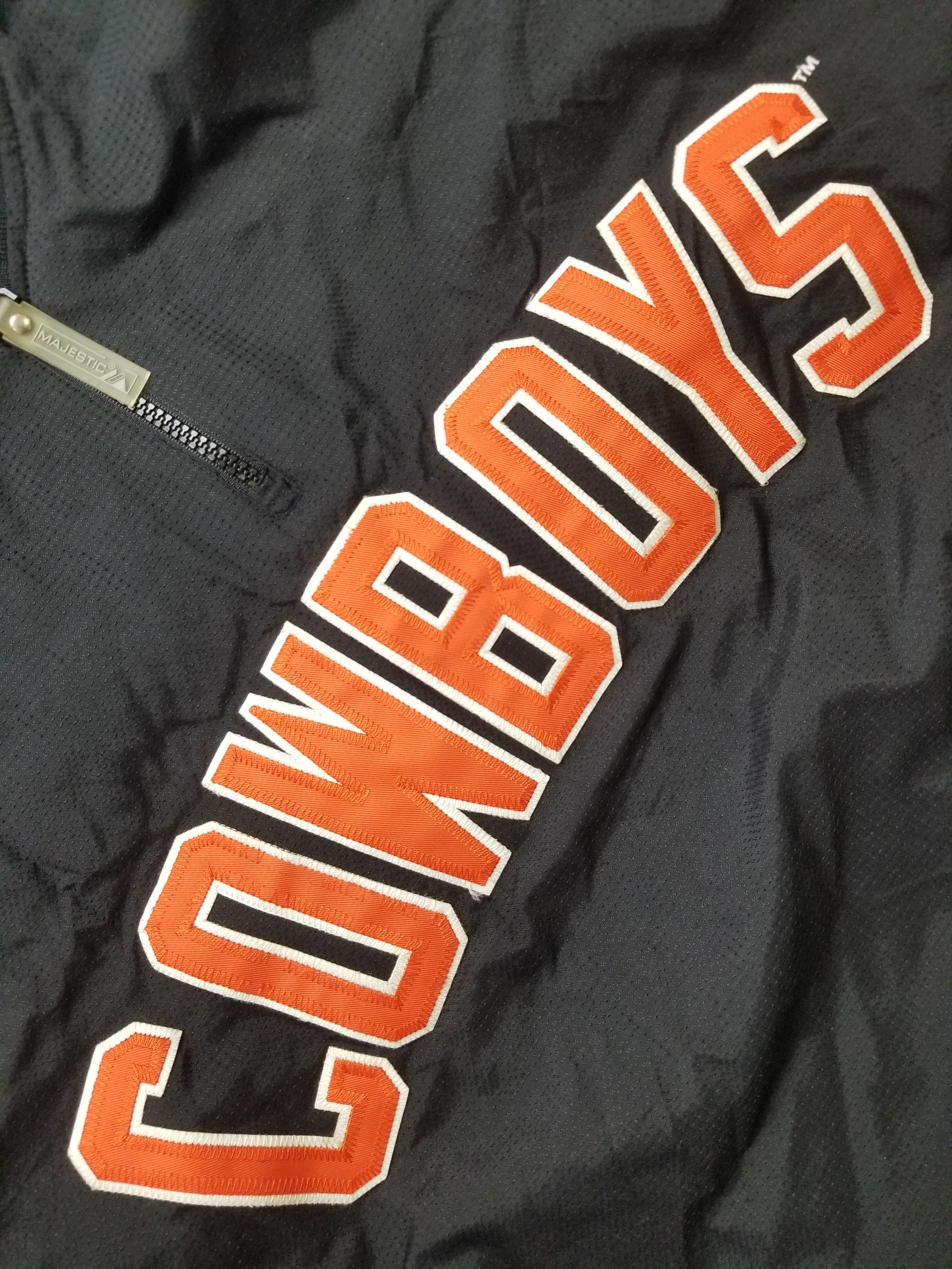 Majestic Vintage OSU Cowboys NCAA Windbreaker Jacket 1/4 Zip Pullover Size US L / EU 52-54 / 3 - 10 Thumbnail