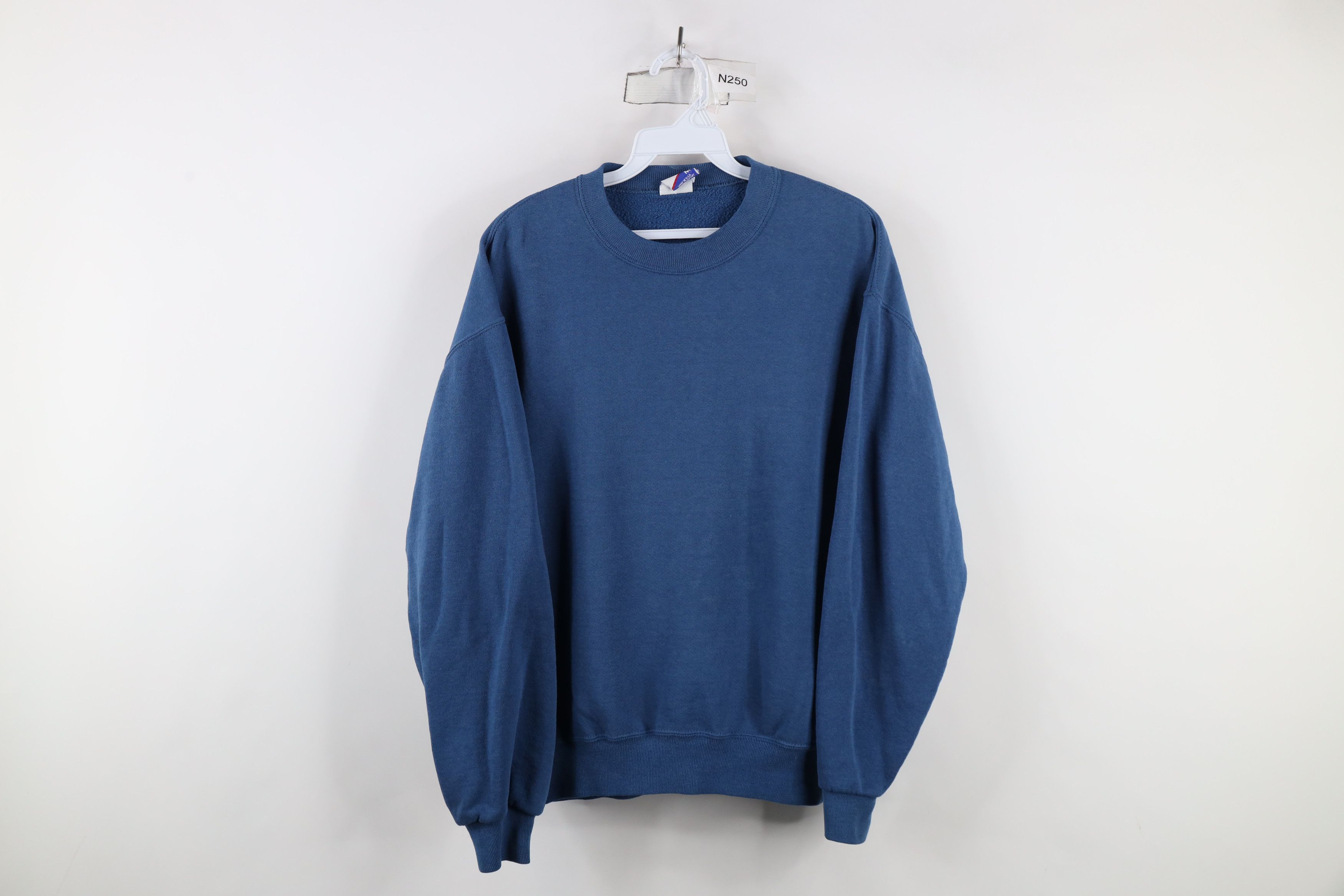 Vintage Vintage 90s Bike Blank Crewneck Sweatshirt Blue USA Size US M / EU 48-50 / 2 - 1 Thumbnail