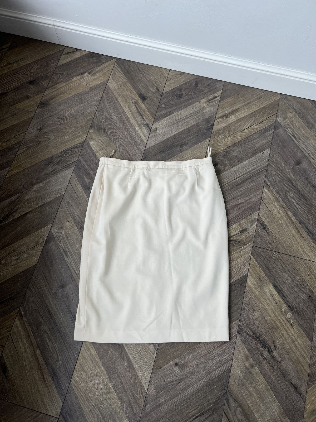 Designer × Escada × Vintage Vintage ESCADA Cream White Pencil Skirt Elegant Office Wear Size M / US 6-8 / IT 42-44 - 4 Thumbnail