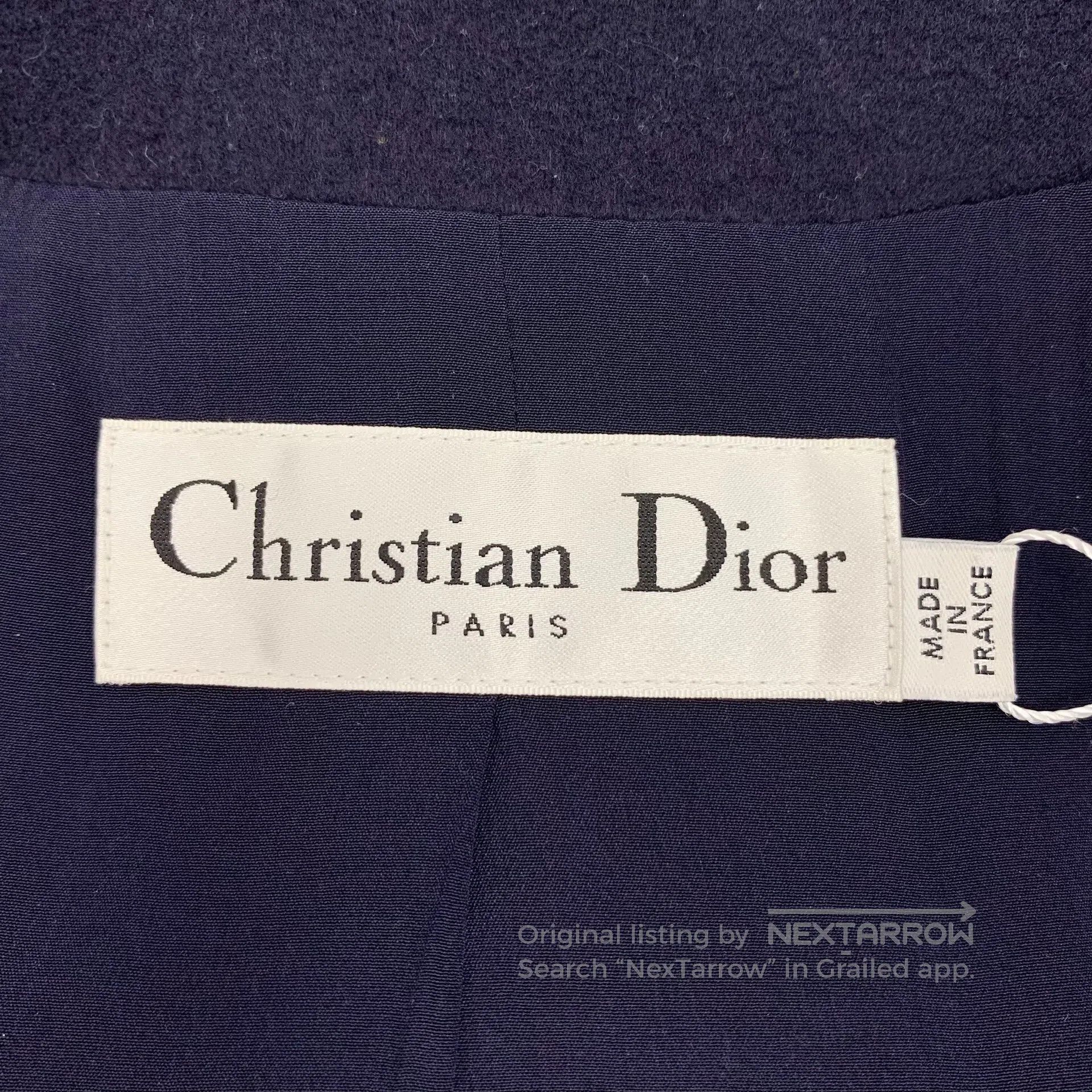 Dior Dior Navy Blue Wool Collar Toggle Long Sleeve Overcoat Coa Size XS / US 0-2 / IT 36-38 - 6 Thumbnail