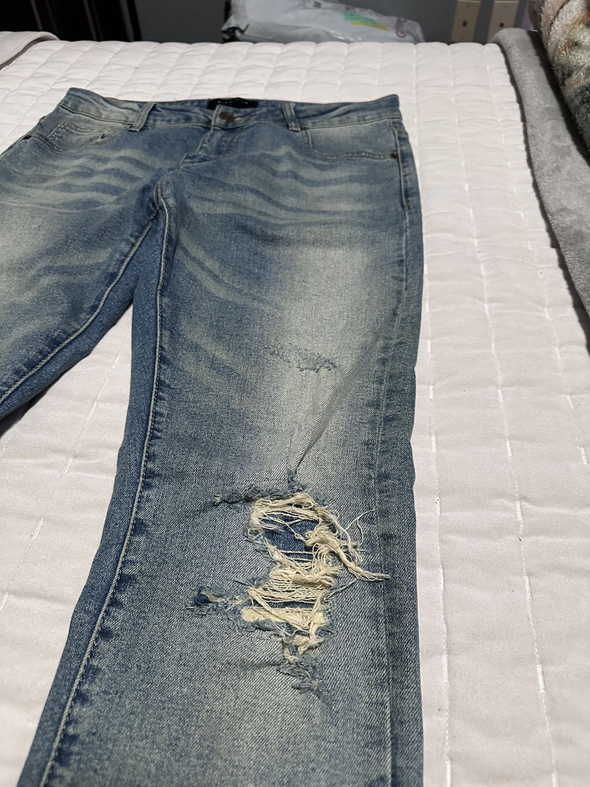 Richie Le Collection RLC Richie Le Distressed Denim Size US 30 / EU 46 - 4 Thumbnail
