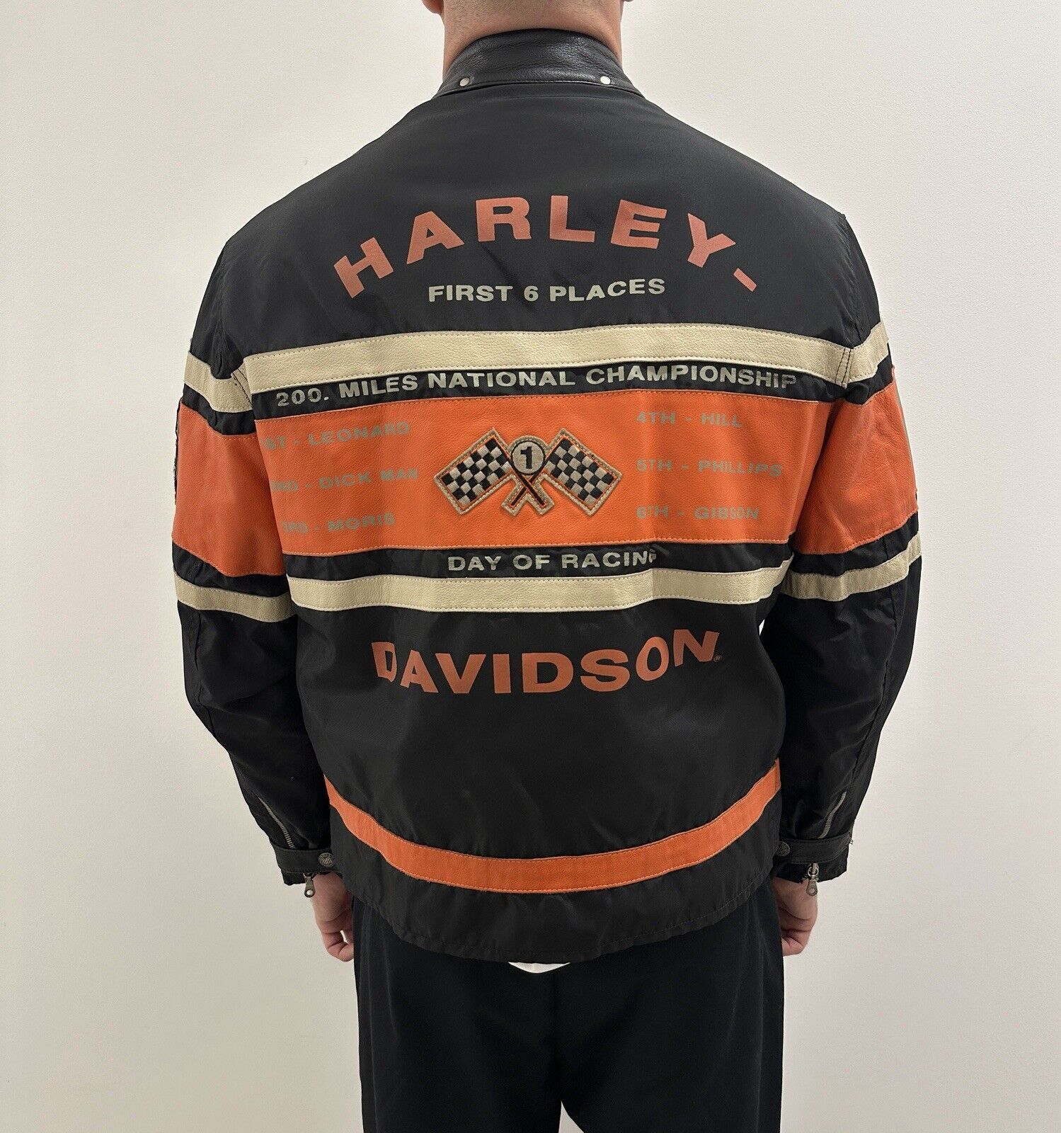 Harley Davidson Vintage Harley Davidson H-D Team 2000 Miles Leather Jacket Size US XL / EU 56 / 4 - 2 Thumbnail
