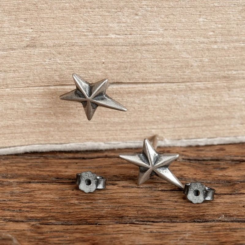 Jewelry Tiny Star Stud Earrings 925 Sterling Silver Ear Jewelry Gift Size ONE SIZE - 5 Thumbnail