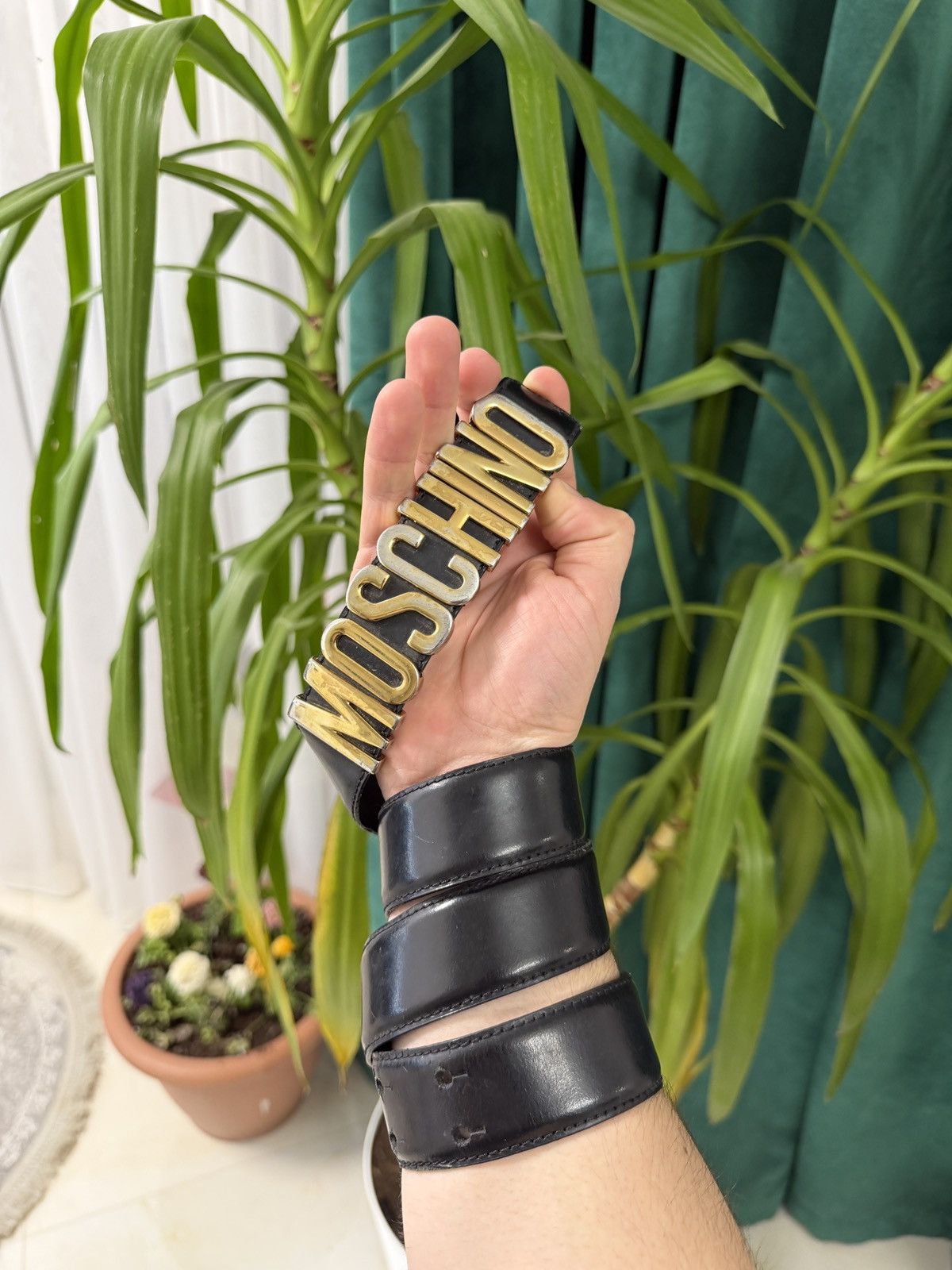 Moschino Black Moschino belt metal logo autentic Size 34 - 10 Thumbnail