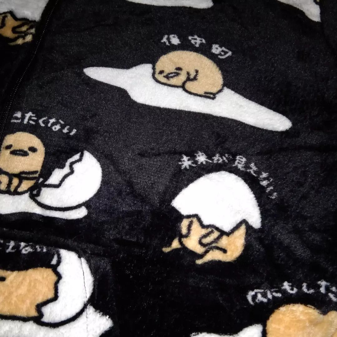 Japanese Brand 🍳Sanrio Gudetama fleece hoodie AOP anime kawaii cartoon Size US L / EU 52-54 / 3 - 3 Thumbnail