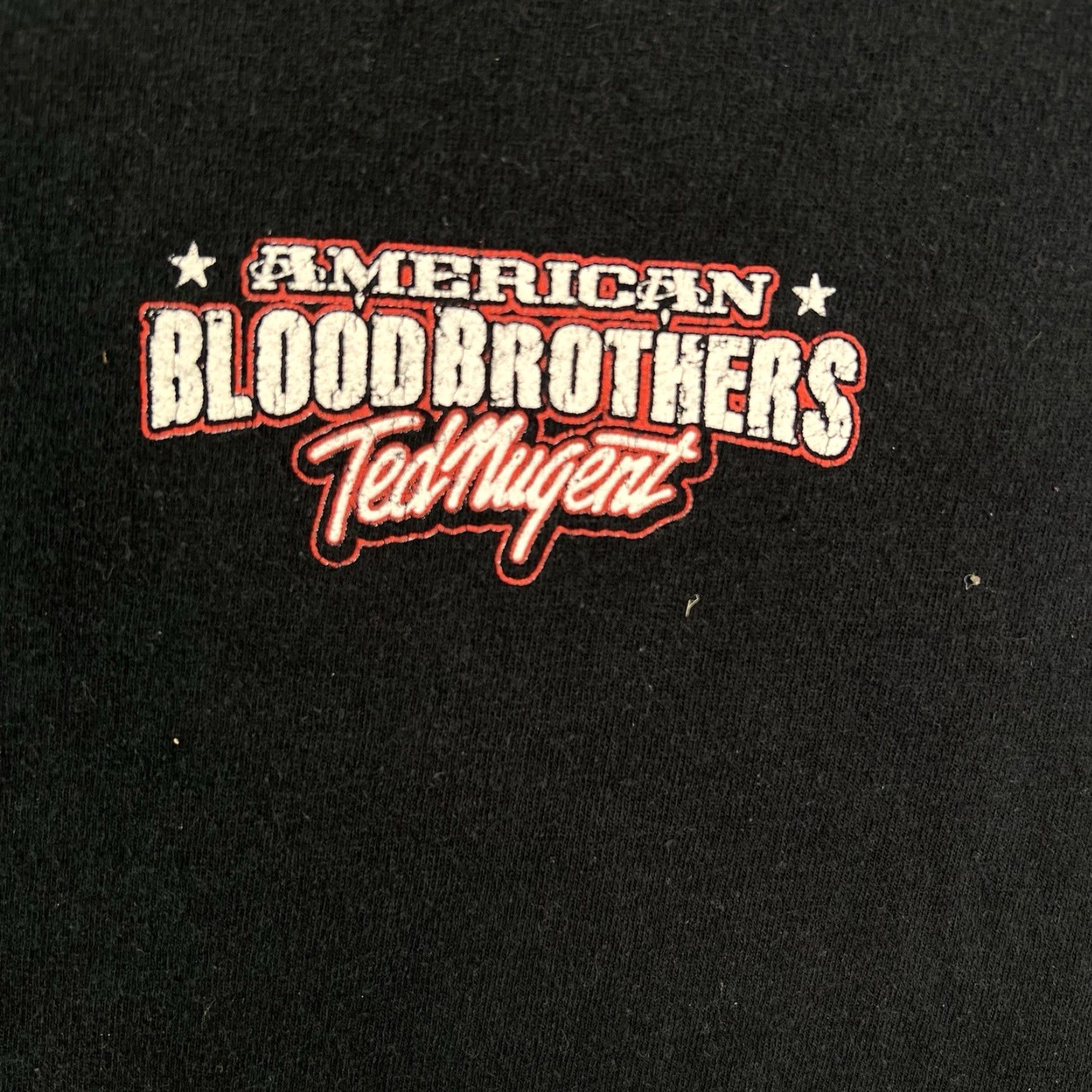 Gildan GILDAN Ted Nugent American Blood Brothers T-Shirt 2XL Black Graphic Print Double-Sided Mens Size US XXL / EU 58 / 5 - 3 Thumbnail