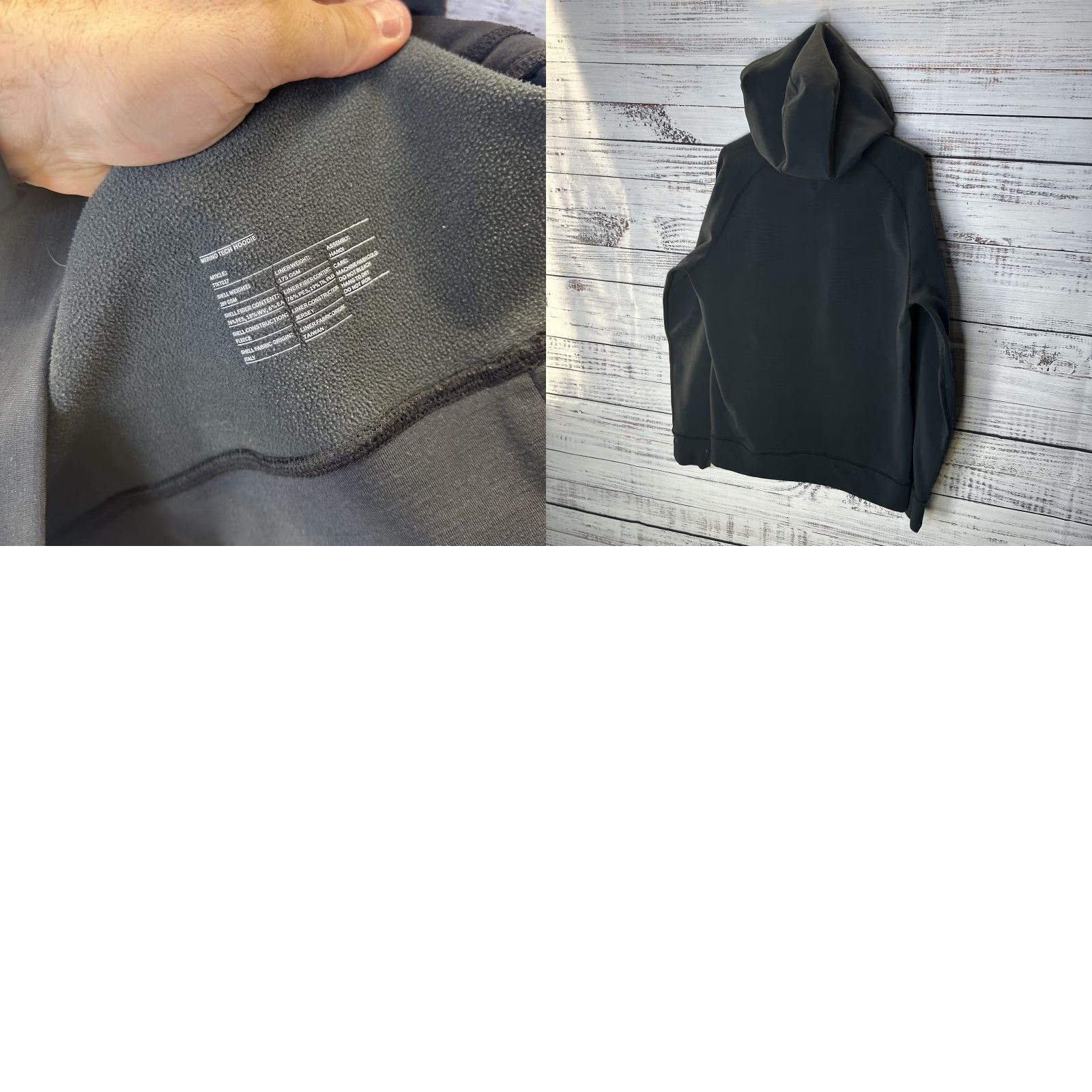 Ten Thousand Ten Thousand Merino Tech Hoodie Sweatshirt Pullover Training Gym Black Medium Men Hoodie Pullover Hooded Pockets Logo Knit Solid Pattern Size US M / EU 48-50 / 2 - 8 Thumbnail