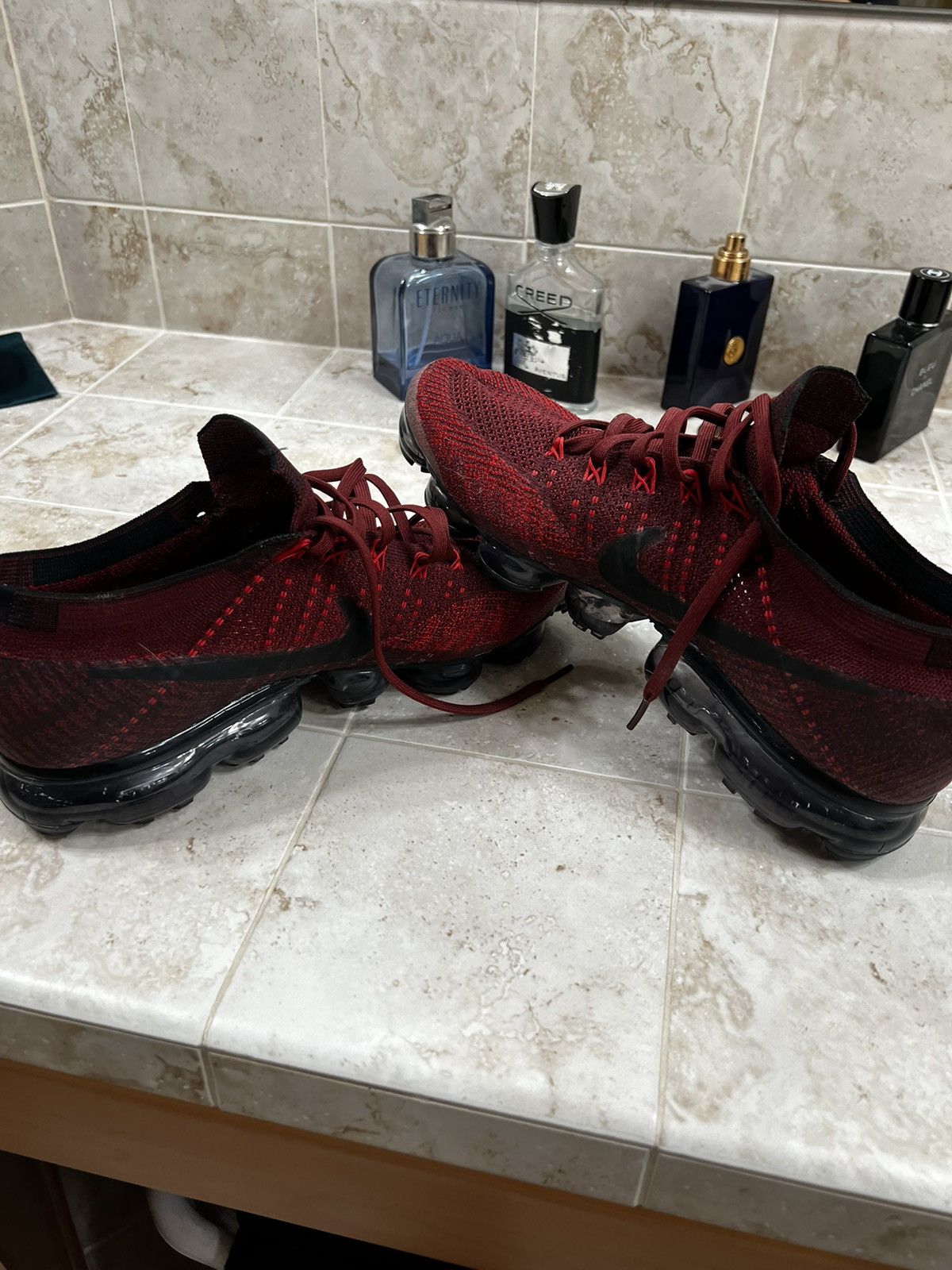 Nike Nike Air VaporMax Dark Team Red 2017 Size US 11 / EU 44 - 3 Thumbnail