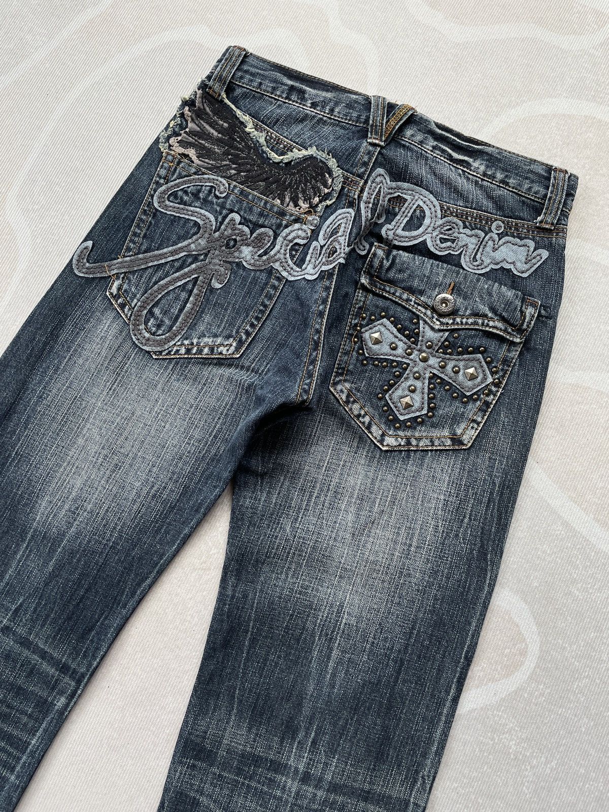 Japanese Brand Anti-Label Special Denim Embroidery Jeans (LG120) Size US 28 / EU 44 - 7 Thumbnail