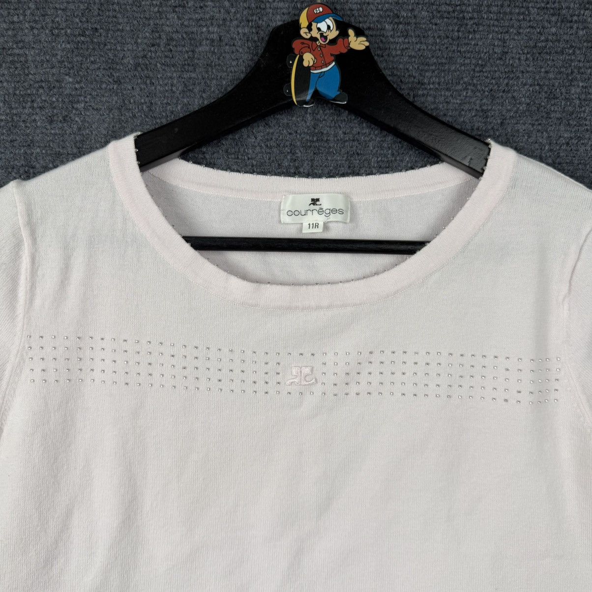 Courreges Courrèges short-sleeve knit top in a pale pink Size S / US 4 / IT 40 - 2 Thumbnail