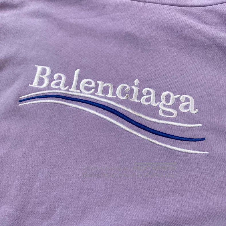 Balenciaga Balenciaga Embroidered wave Coke lavender purple hoodie Size US L / EU 52-54 / 3 - 4 Thumbnail