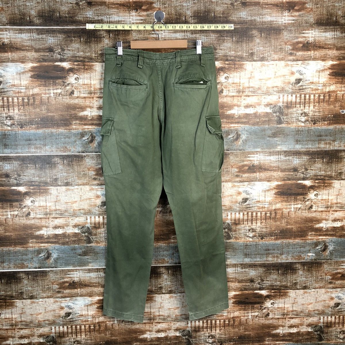 Japanese Brand DLL Browny Green Cargo Multipocket Pants #C100 Size US 29 - 13 Thumbnail