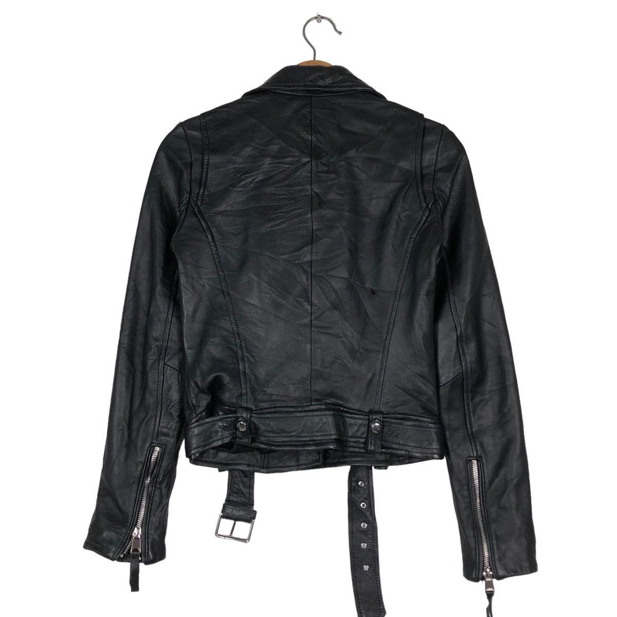 Japanese Brand 🔥Cropped Biker Leather Jacket Bondage Parachute Design Zara Size US S / EU 44-46 / 1 - 8 Thumbnail
