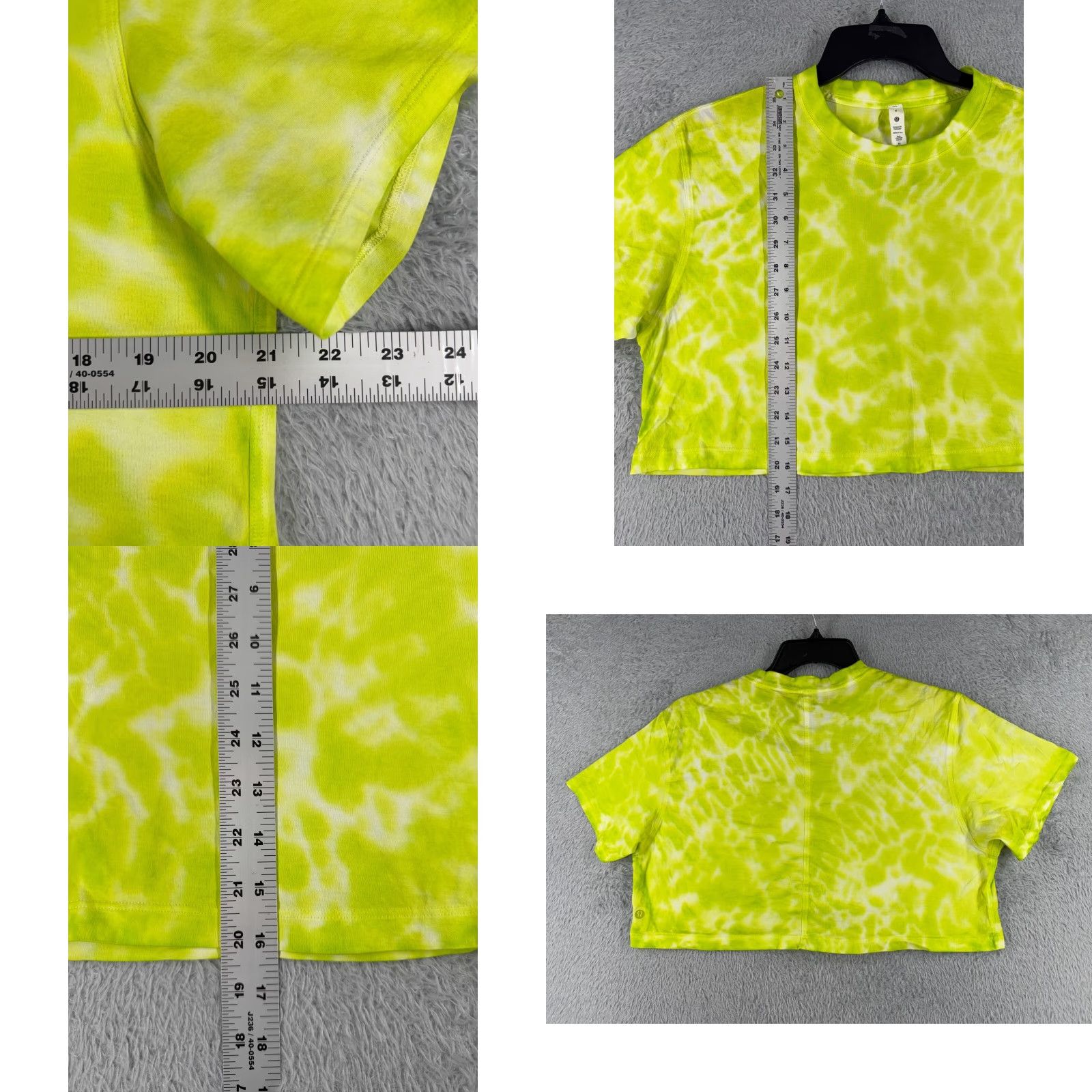 Lululemon Lululemon Shirt Women 8 Green Tie Dye All Yours Cropped Cotton T-Shirt W3GBPS Size M / US 6-8 / IT 42-44 - 8 Thumbnail