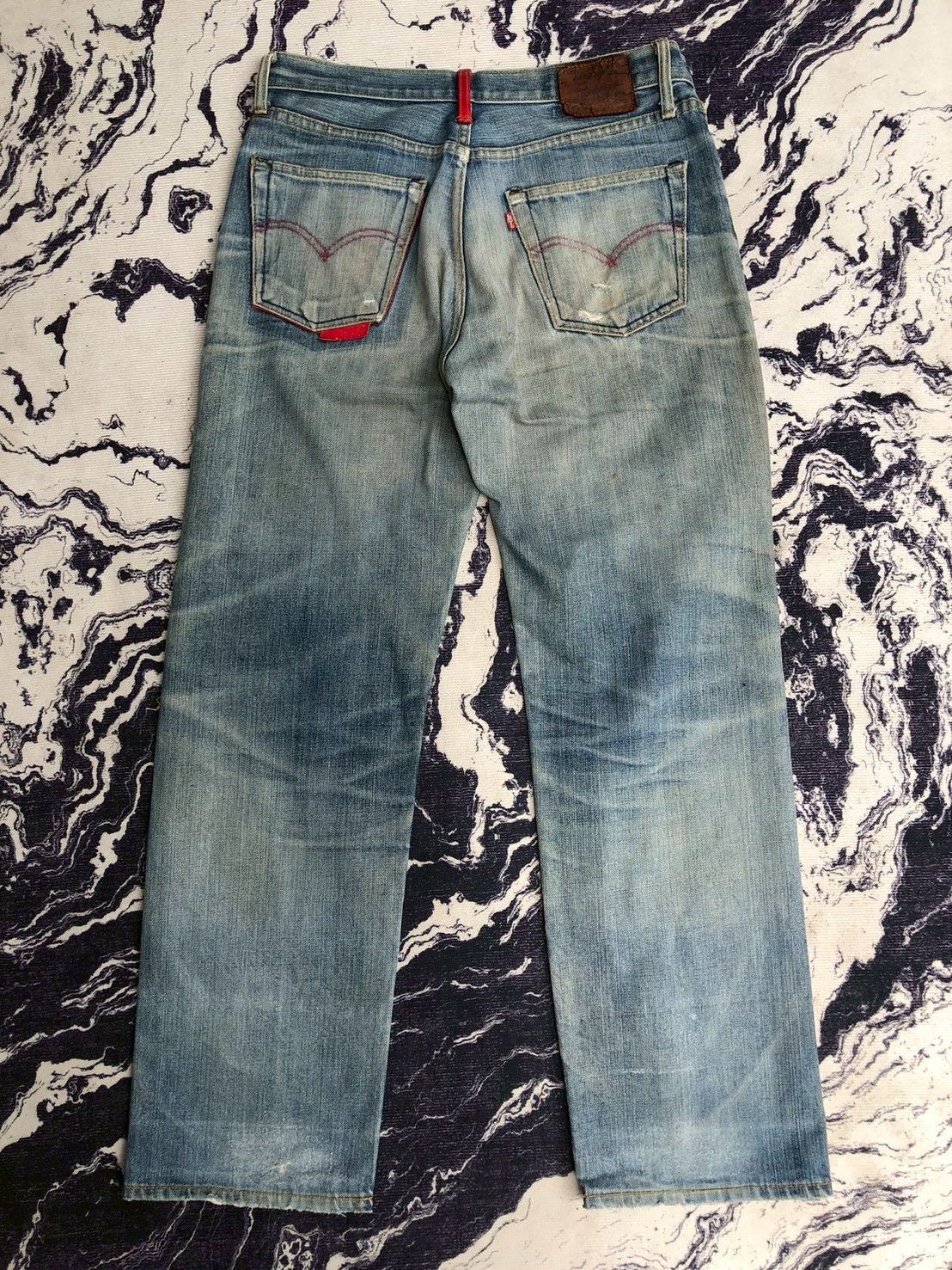 Levi's Vintage Levi's 501 Big E Distressed Selvedge Size US 33 - 6 Thumbnail