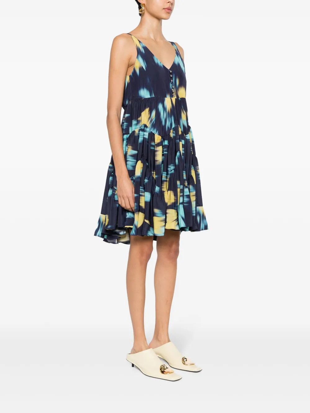 Lanvin o1y0326 Mini Dress in Multicolor Size S / US 4 / IT 40 - 3 Thumbnail