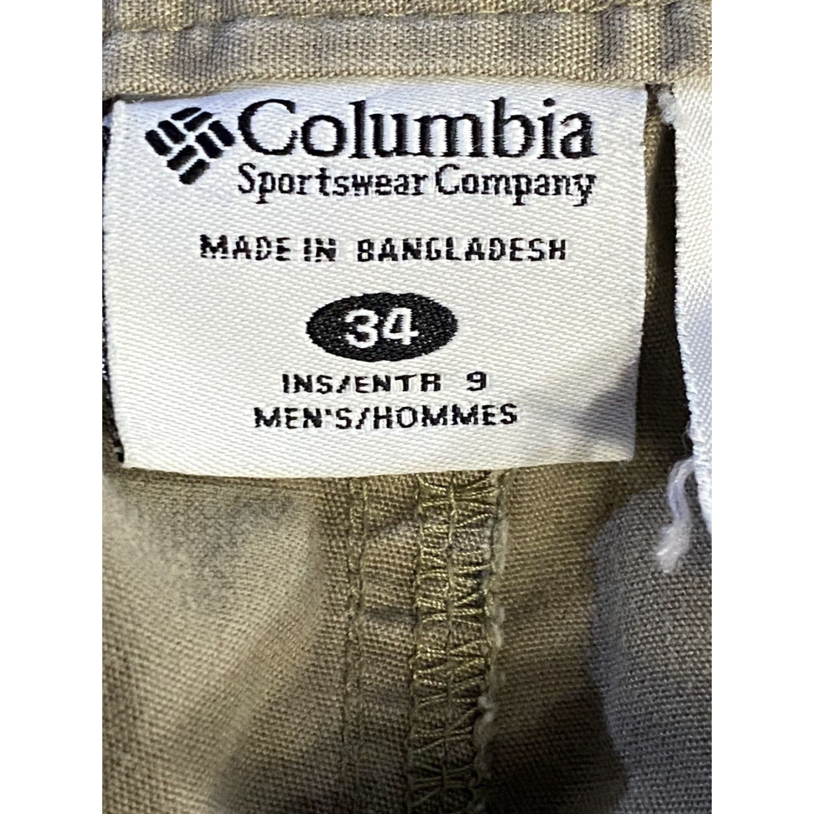 Vintage Columbia Mens Flat Front Cargo Hiking Shorts Beige Khaki Tan 34 Size US 34 / EU 50 - 4 Thumbnail