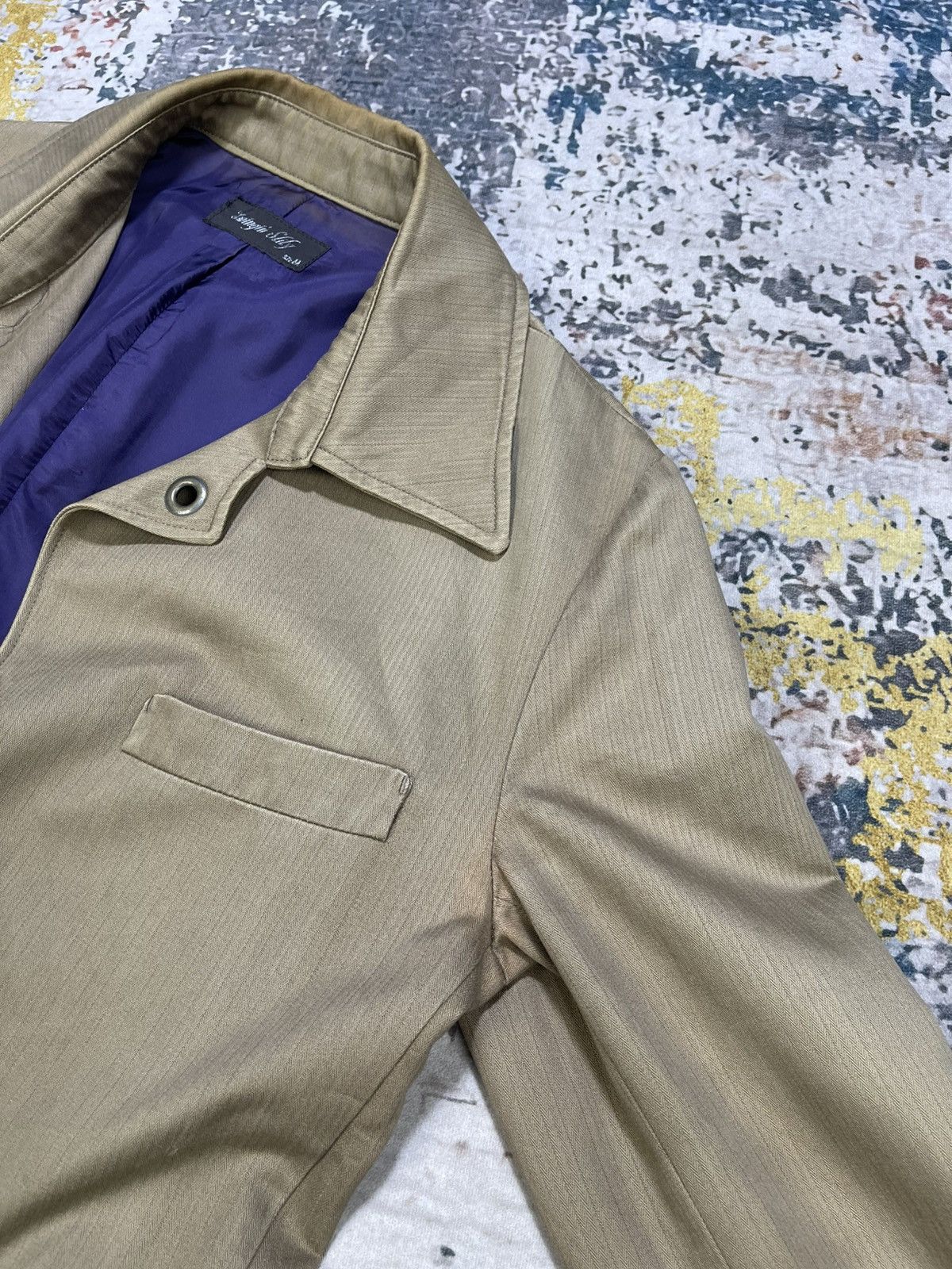 Japanese Brand Swingin Slily Herringbone Laced Gusset Jacket Size US M / EU 48-50 / 2 - 8 Thumbnail