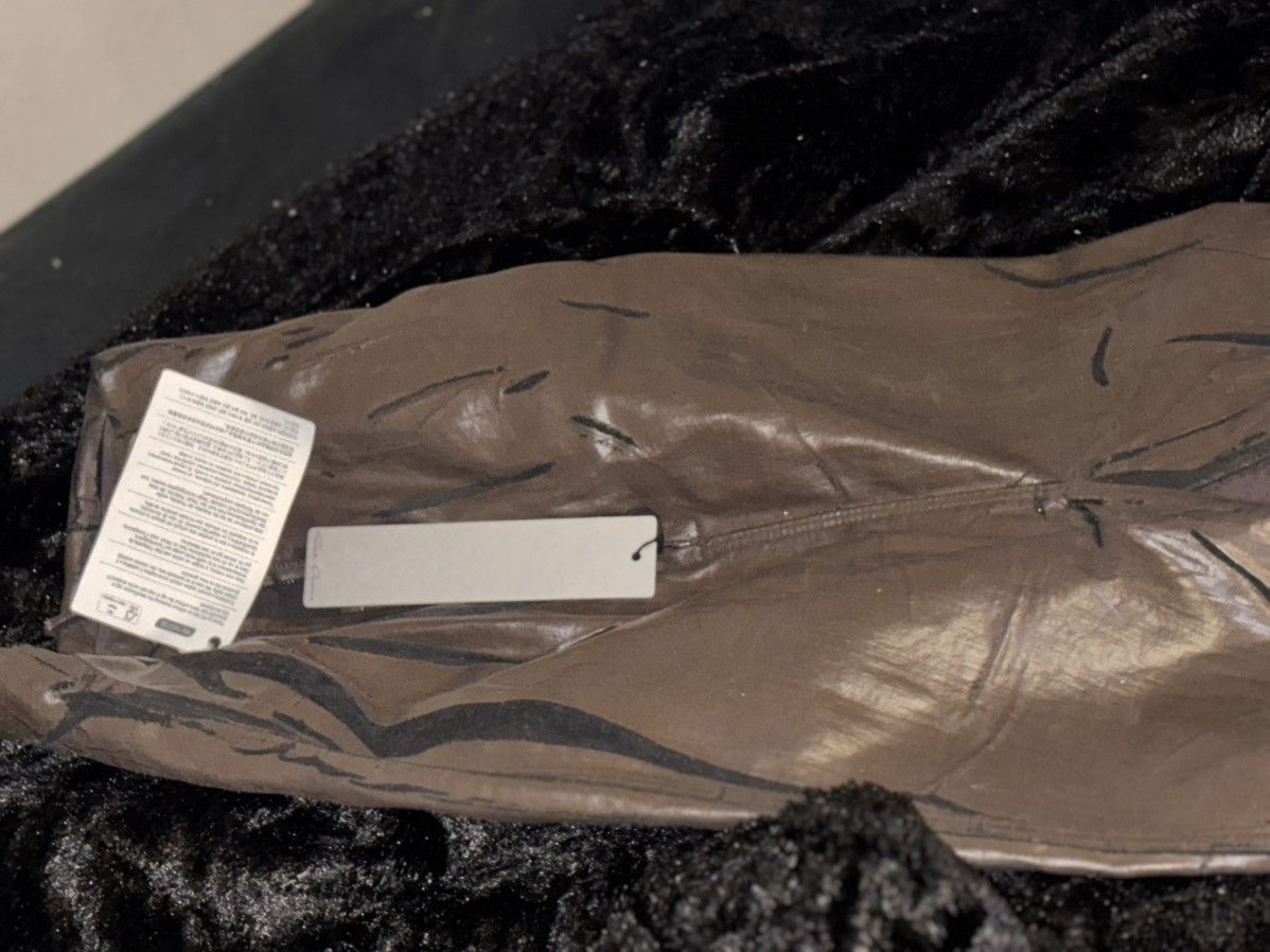 Rick Owens Brown waxed coated maxi skirt with distressed look Size 27" / US 4 / IT 40 - 5 Thumbnail