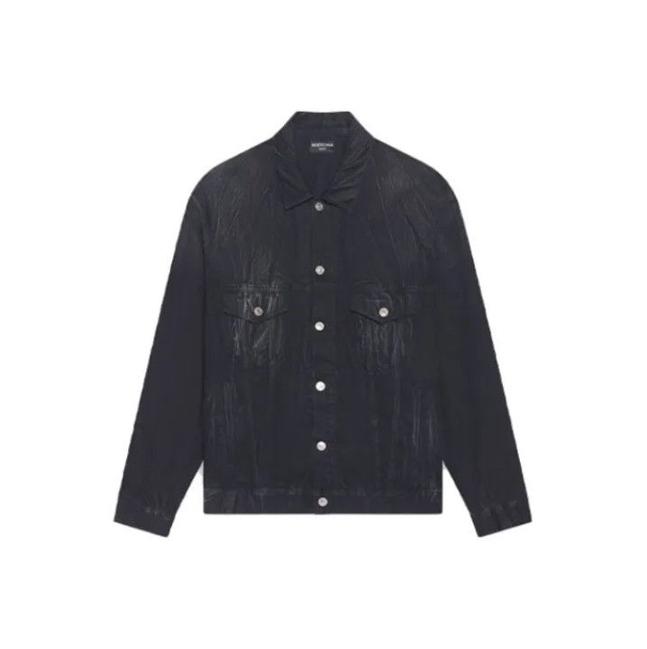 Balenciaga Balenciaga Black Long Sleeve Denim Jacket Size US L / EU 52-54 / 3 - 1 Thumbnail