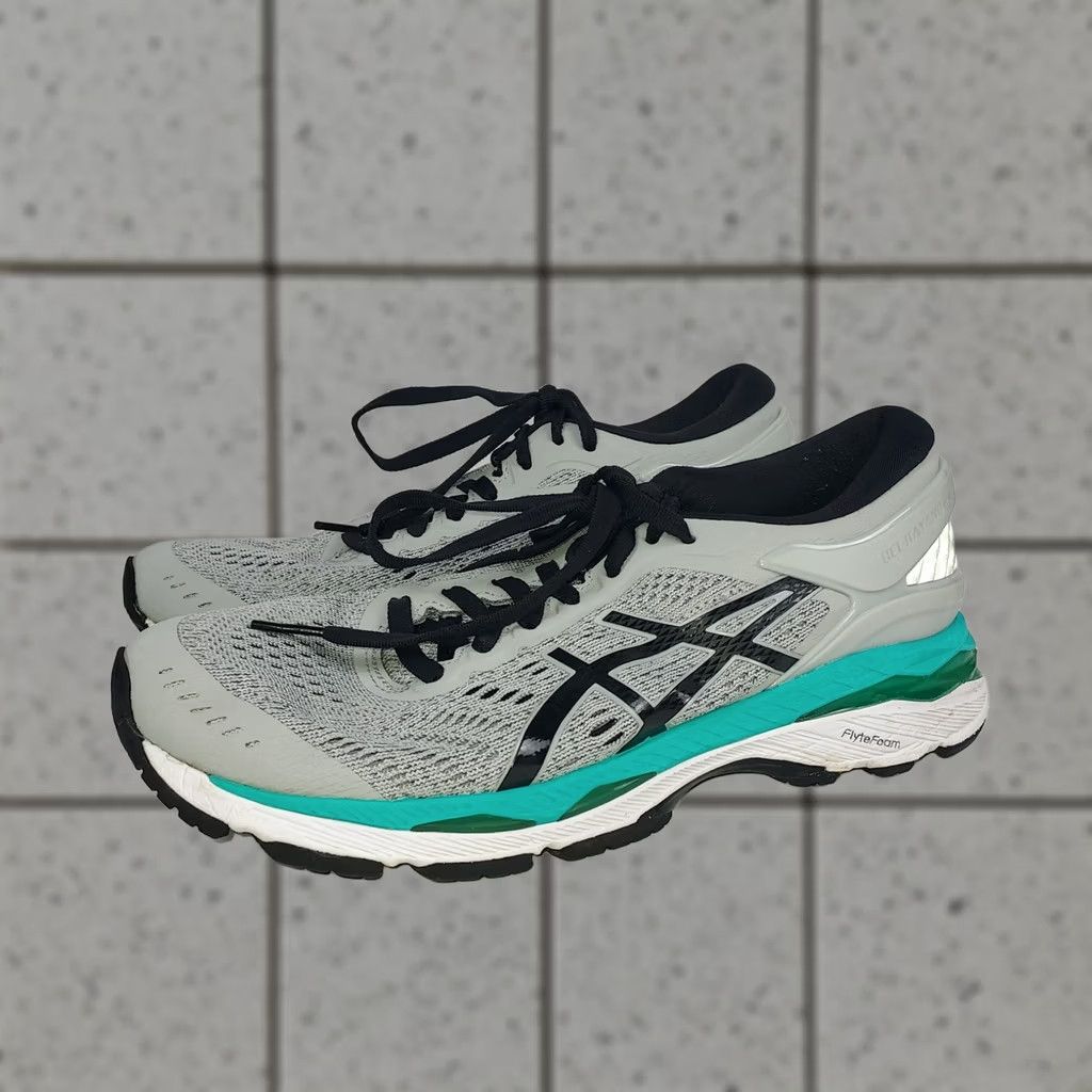 Asics ASICS GEL-Kayano 25 Womens 7.5 Gray Black Teal Stability Sneakers, Nike? Size US 8 / IT 38 - 1 Thumbnail