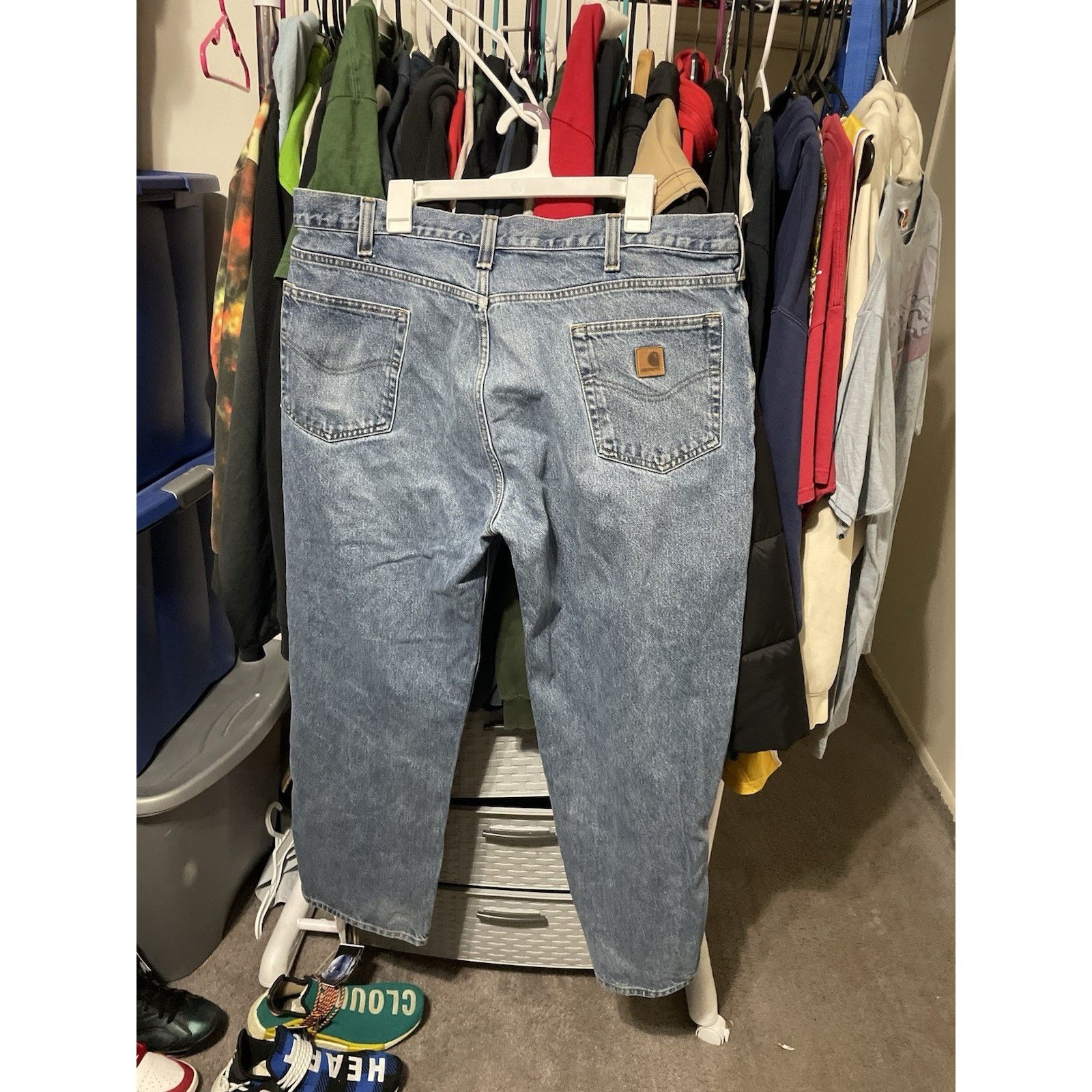 Carhartt Size 40x30-VTG Carhartt Jeans Men’s Blue Straight Relaxed Size US 40 / EU 56 - 2 Thumbnail