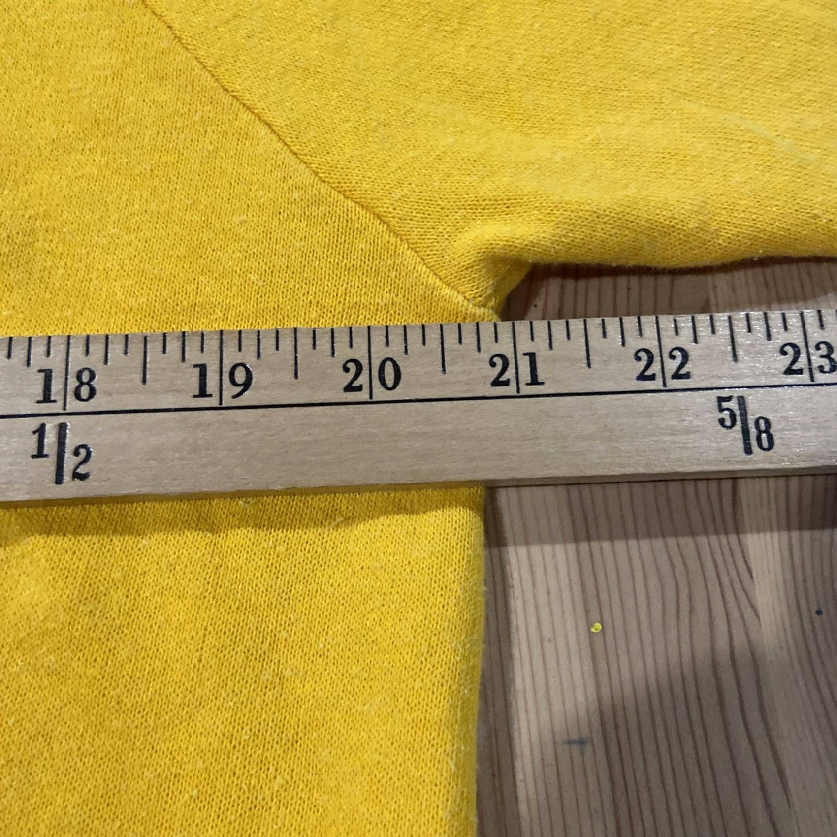 Tultex VINTAGE Raglan Sweatshirt Hoodie Yellow Small Size US S / EU 44-46 / 1 - 5 Thumbnail
