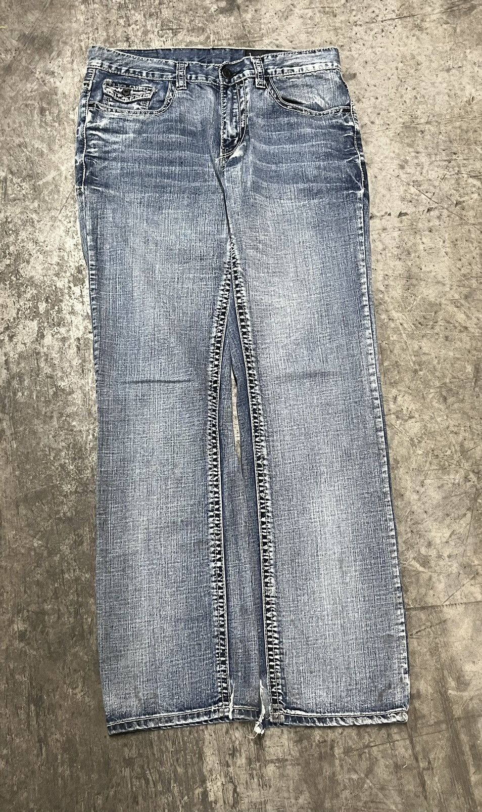 Vintage Y2k baggy fit denim pants skater hype rare wide leg Size US 34 / EU 50 - 5 Thumbnail