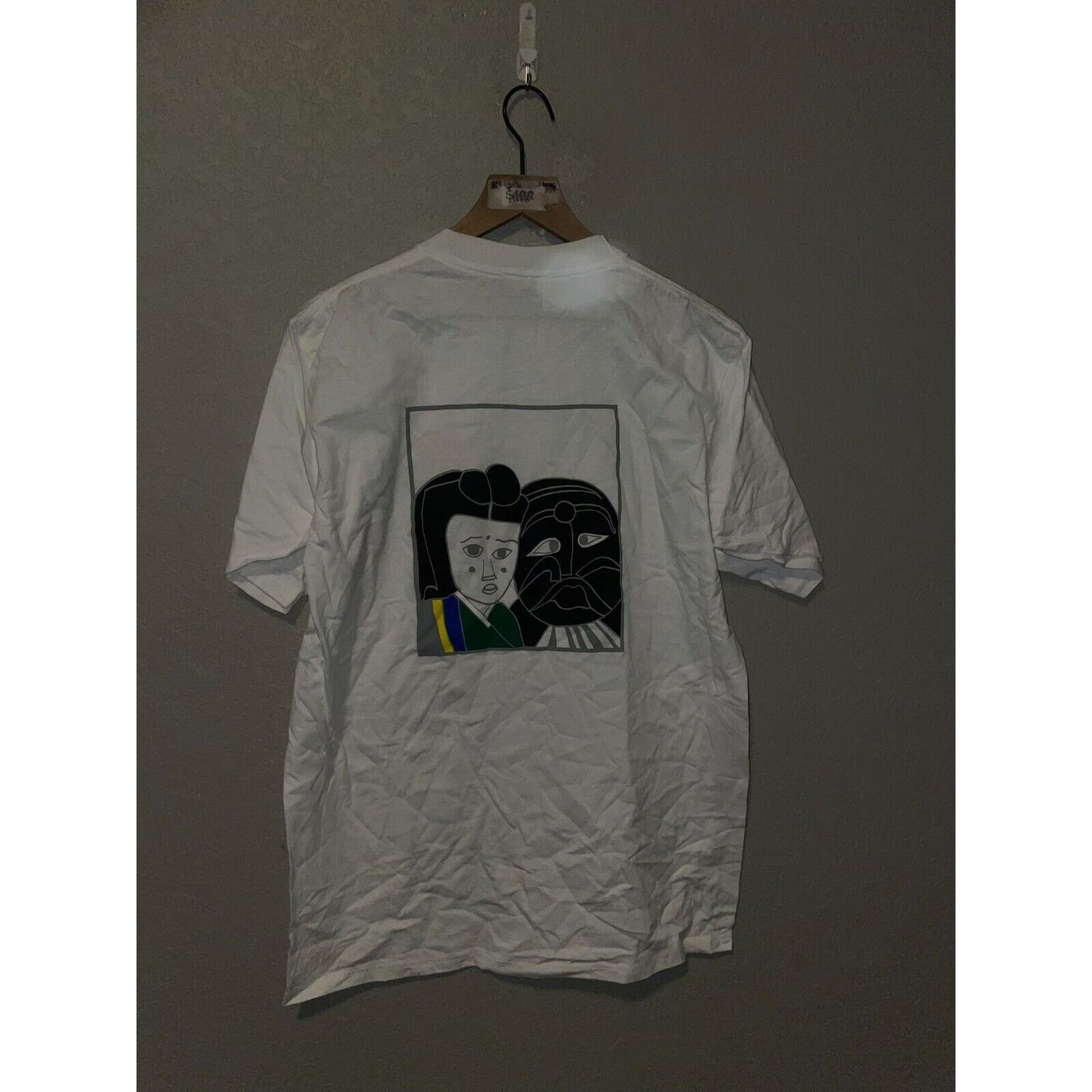 Jerzees 1996 Korean Korea Camp Artwork Mask Shirt 90s 1990s VTG L Size US L / EU 52-54 / 3 - 5 Thumbnail