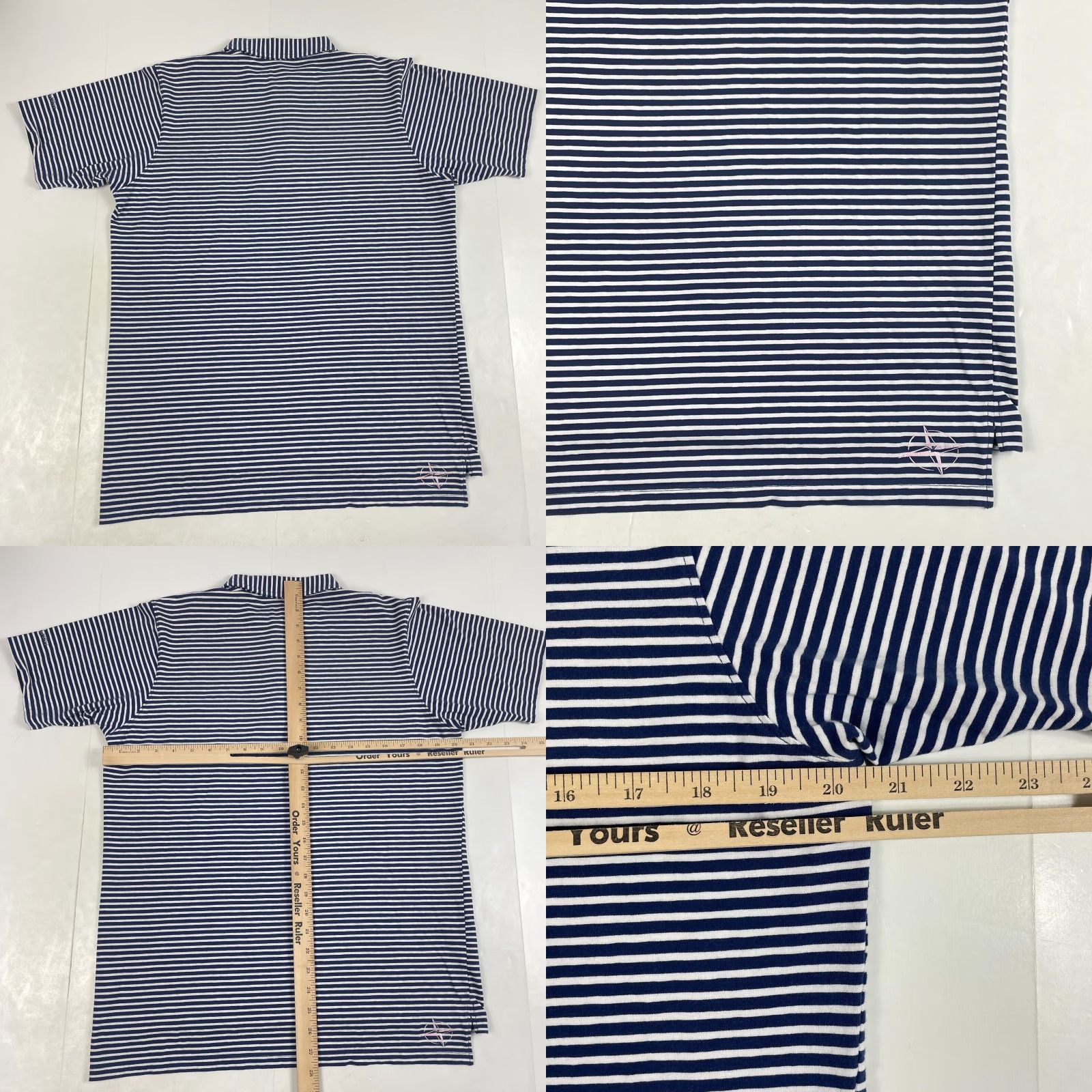 Vintage B Draddy Polo Shirt Men Small Blue Golf Short Sleeve Split Pima Cotton Spandex Striped Logo Chest Pocket Regular Size US S / EU 44-46 / 1 - 8 Thumbnail