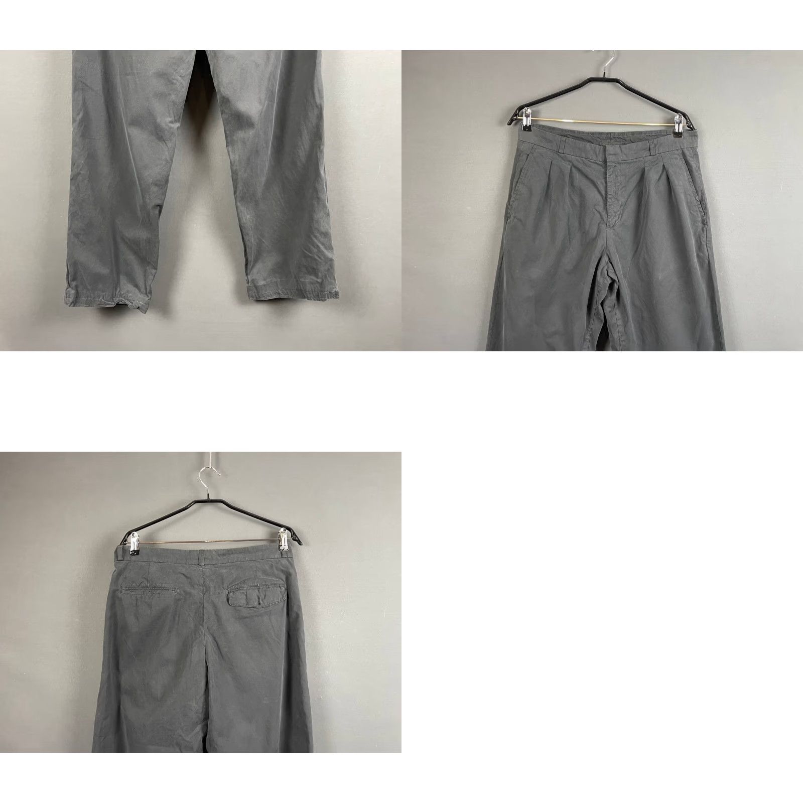 Margaret Howell Margaret Howell Pants Men Casual Gray Cotton Flared Leg L Size Regular Waist 33 Inseam 28 Modern Classic Belt Loop Front Flat Front Size US 33 - 8 Thumbnail