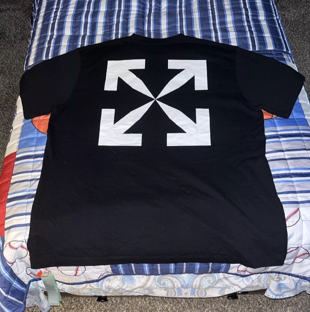 Off-White Off-White Medium (OVERSIZED) Pascal Arrows Black Tee Virgil Size US M / EU 48-50 / 2 - 2 Thumbnail
