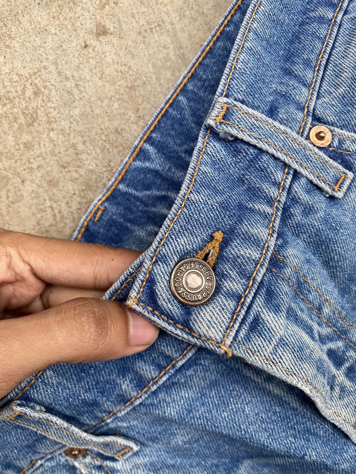Levi's Levi’s 510 Blue Distressed Denim Size US 34 / EU 50 - 3 Thumbnail