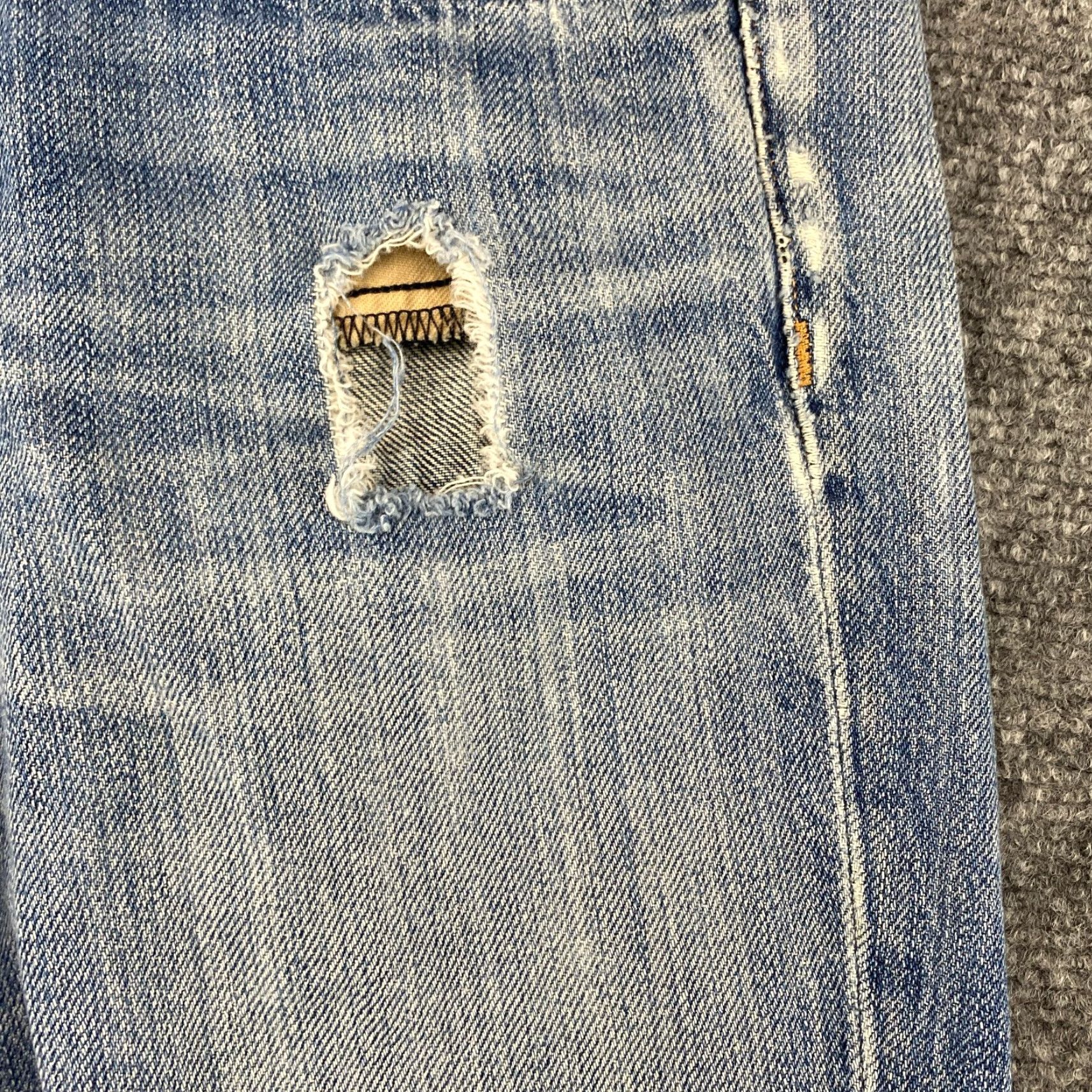 Rag & Bone Rag & Bone Boyfriend Jeans Womens 25 Blue Distressed Denim Regular Rise 5-Pocket Modern Classic Jeans Womens Size 42" / US 20 - 4 Thumbnail