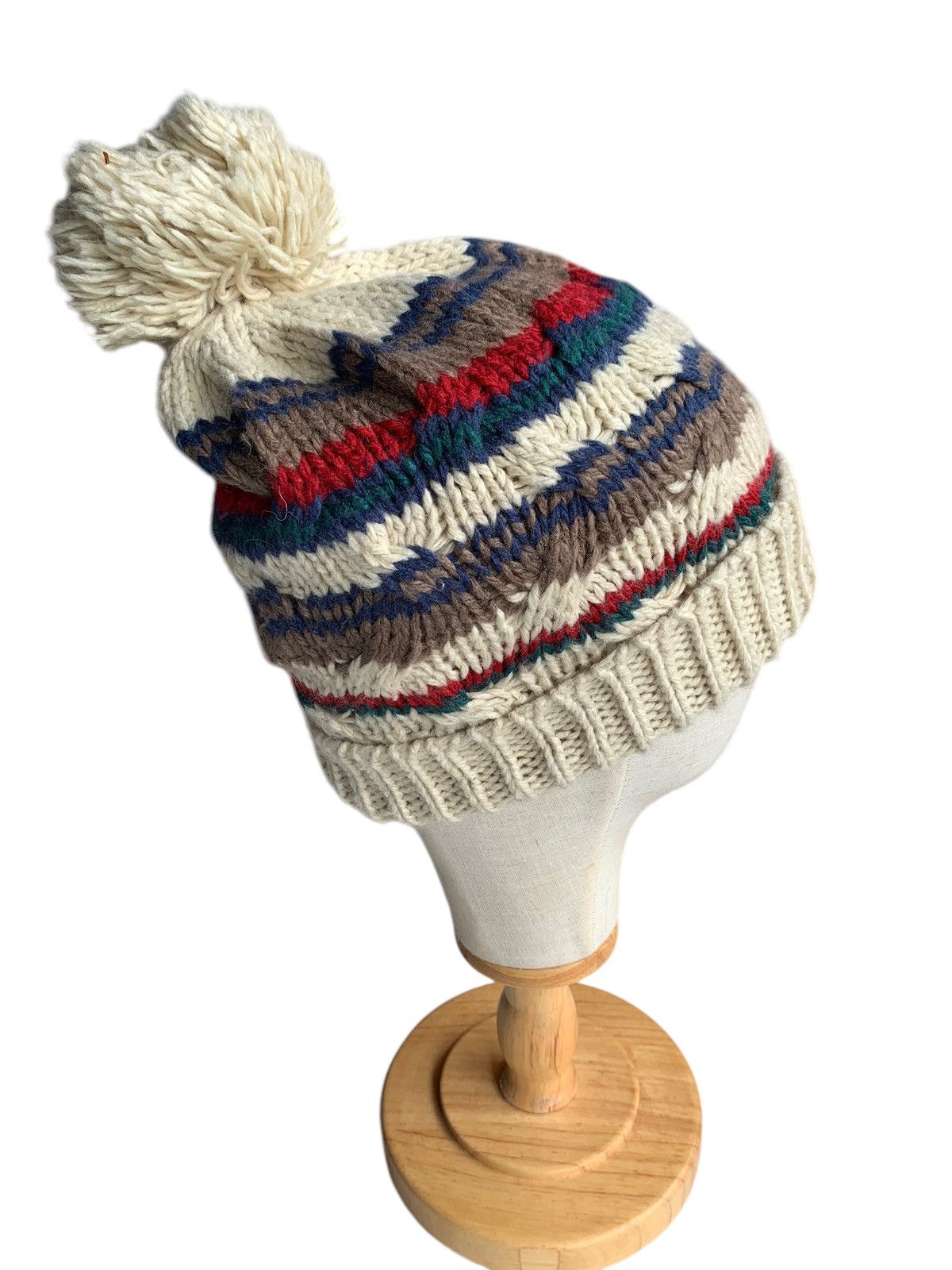 Handmade × Japanese Brand knitted crochet Multicolour Rare Beanie Hats Size ONE SIZE - 2 Thumbnail