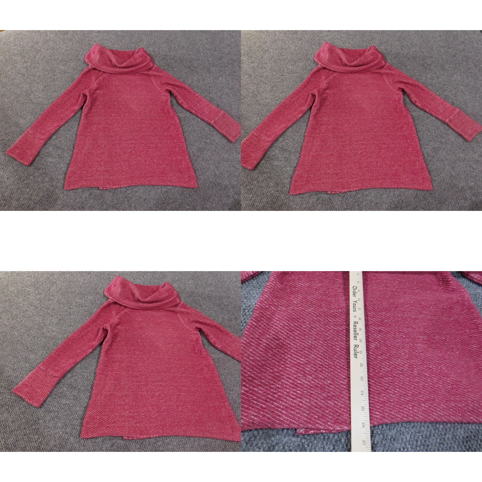 Soft Surroundings Soft Surroundings Sweater Raglan Sleeve Red S Turtleneck Pullover Knit Polyester Open-Knit Stretch Logo Women Regular Modern Size S / US 4 / IT 40 - 8 Thumbnail