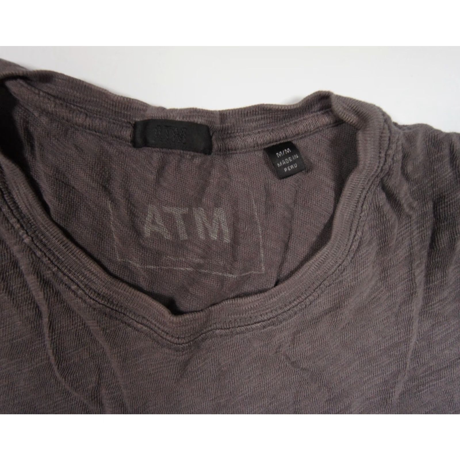 Vintage ATM Gray Short Sleeve Crew Neck Jersey T-Shirt Mens Medium Casual Size US M / EU 48-50 / 2 - 6 Thumbnail