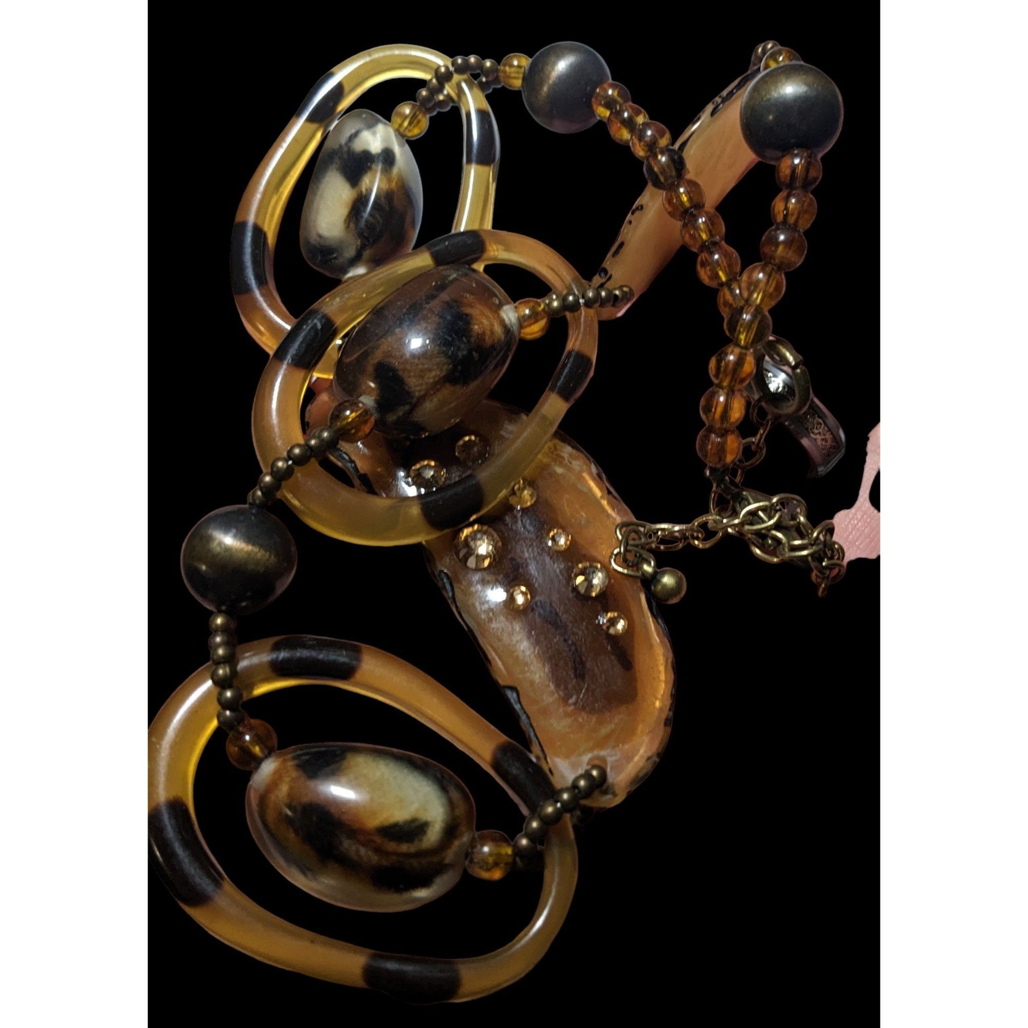 Other Abstract Retro Tortoise Asymmetrical Necklace Size ONE SIZE - 4 Thumbnail
