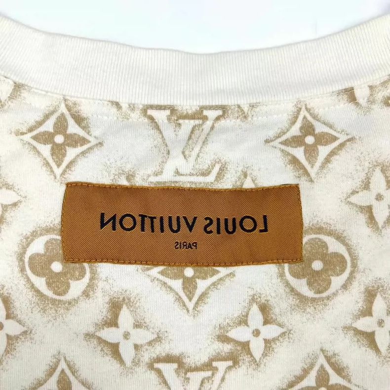 Louis Vuitton Louis Vuitton Beige Short Sleeve TShirt-2506 Size US XL / EU 56 / 4 - 5 Thumbnail